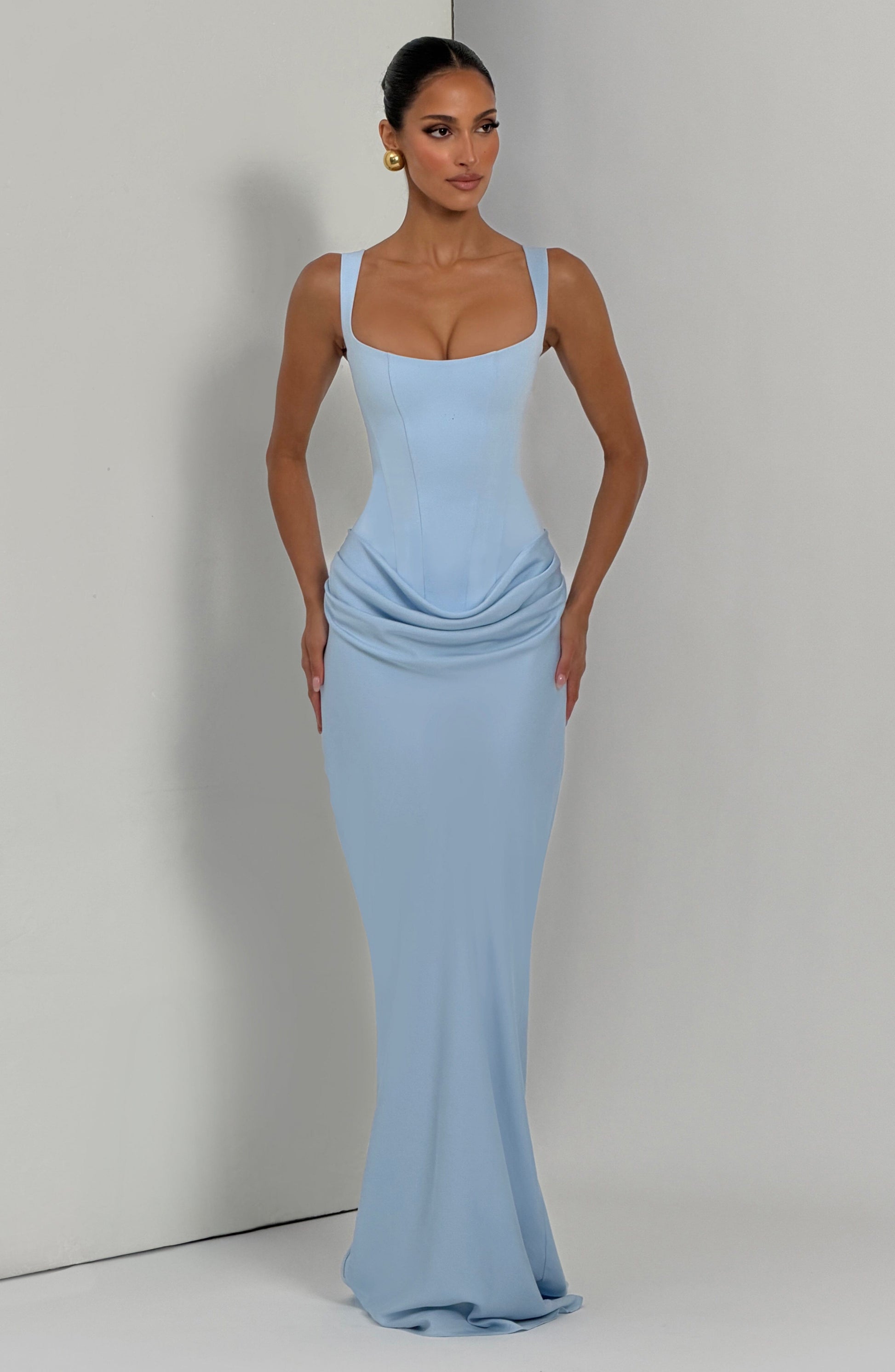 Cornelia Maxi Dress - Baby Blue Dress Fardora Premium Exclusive Design
