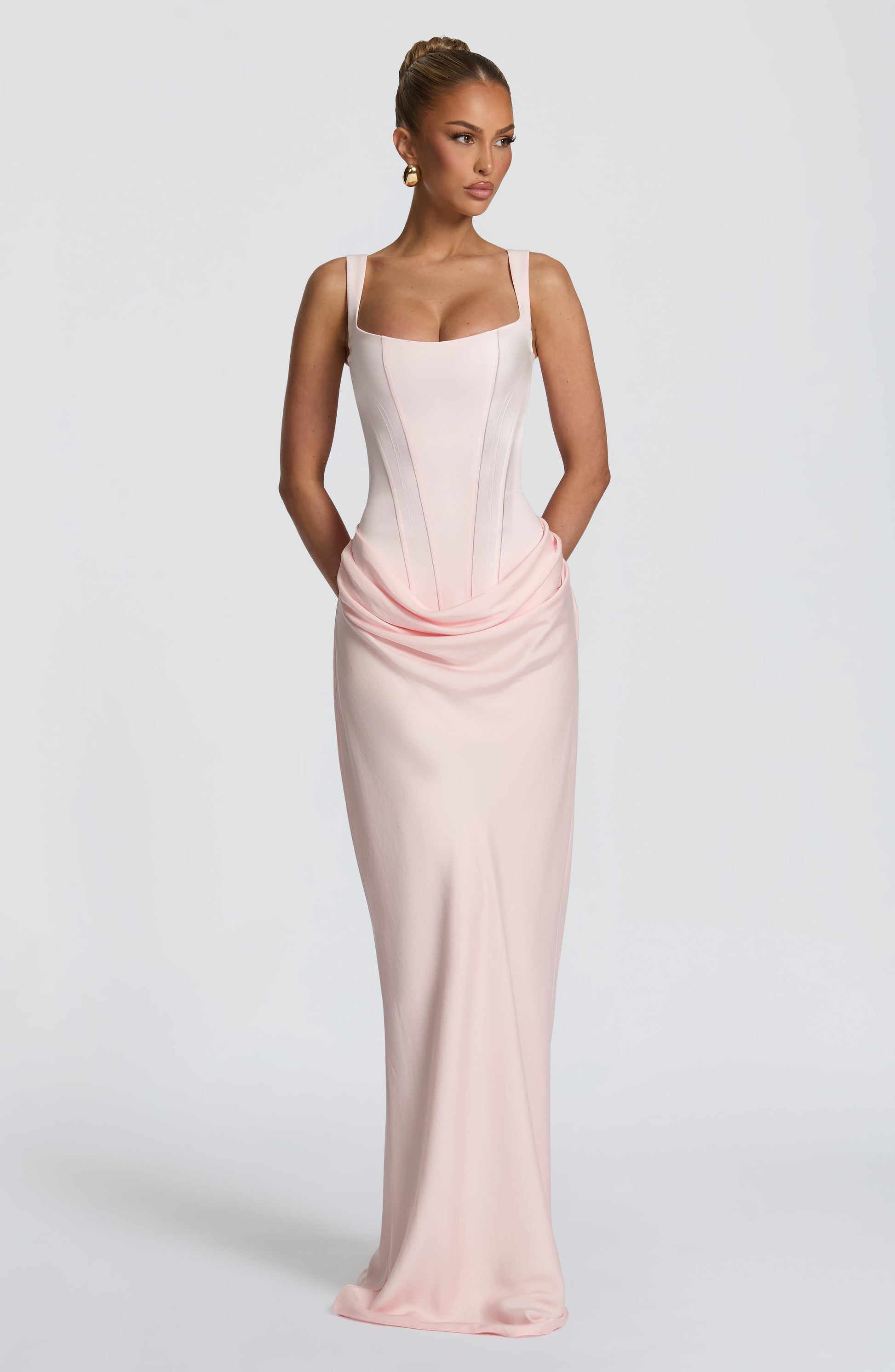 Cornelia Maxi Dress - Blush Dress XS Fardora Premium Exclusive Design
