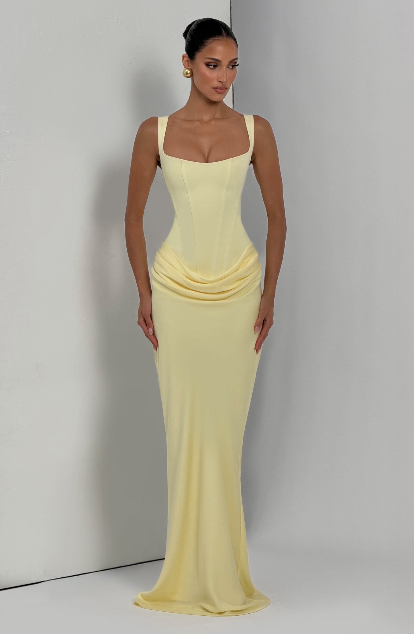 Cornelia Maxi Dress - Lemon Dress Fardora Premium Exclusive Design