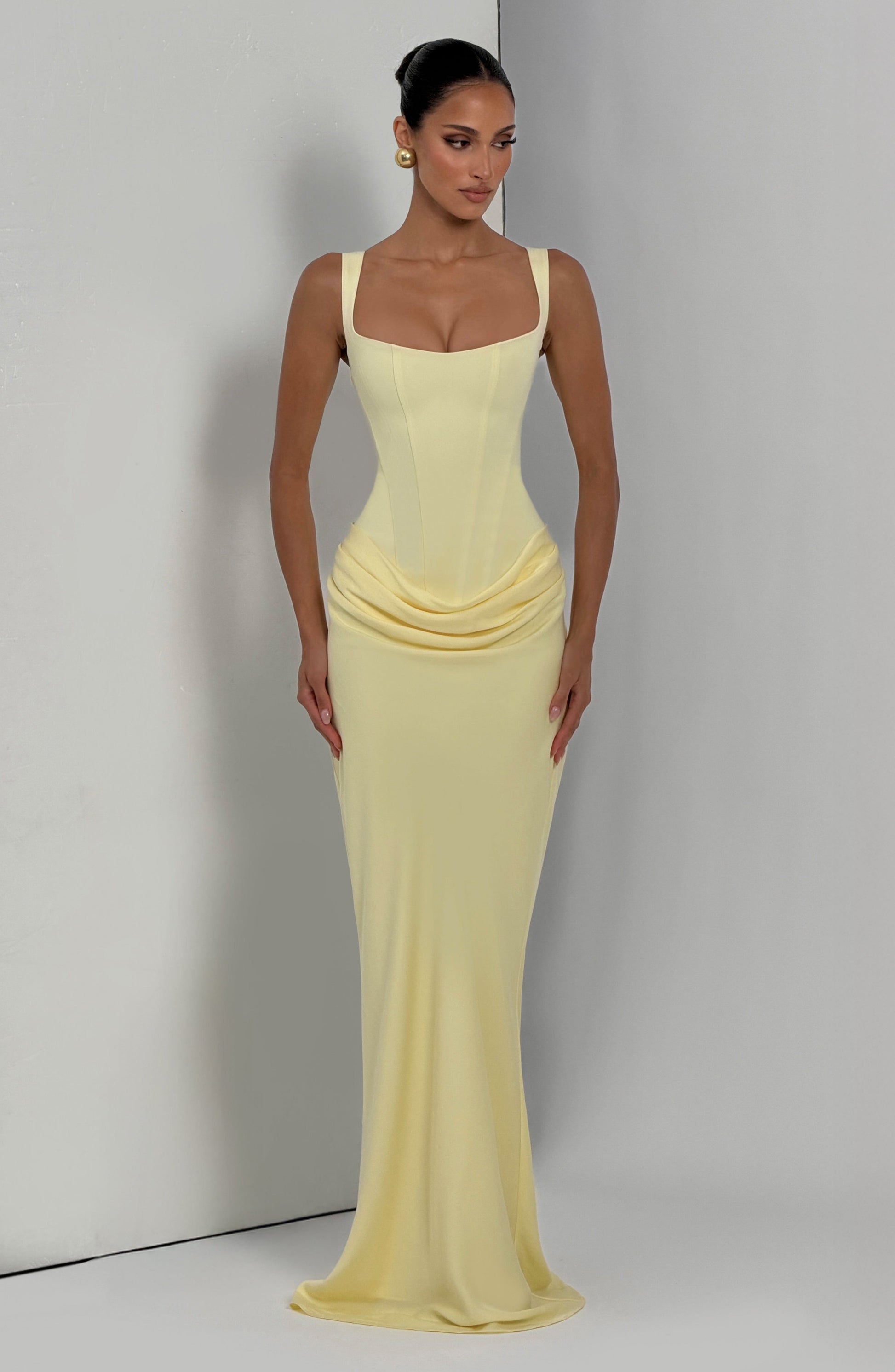 Cornelia Maxi Dress - Lemon Dress Fardora Premium Exclusive Design