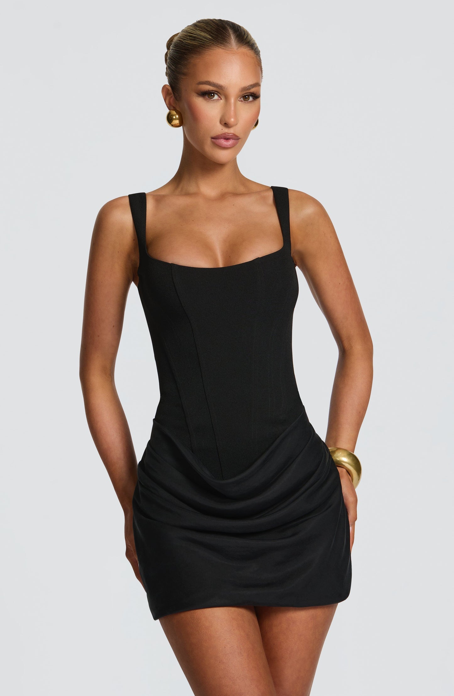 Cornelia Mini Dress - Black Dress Fardora Premium Exclusive Design
