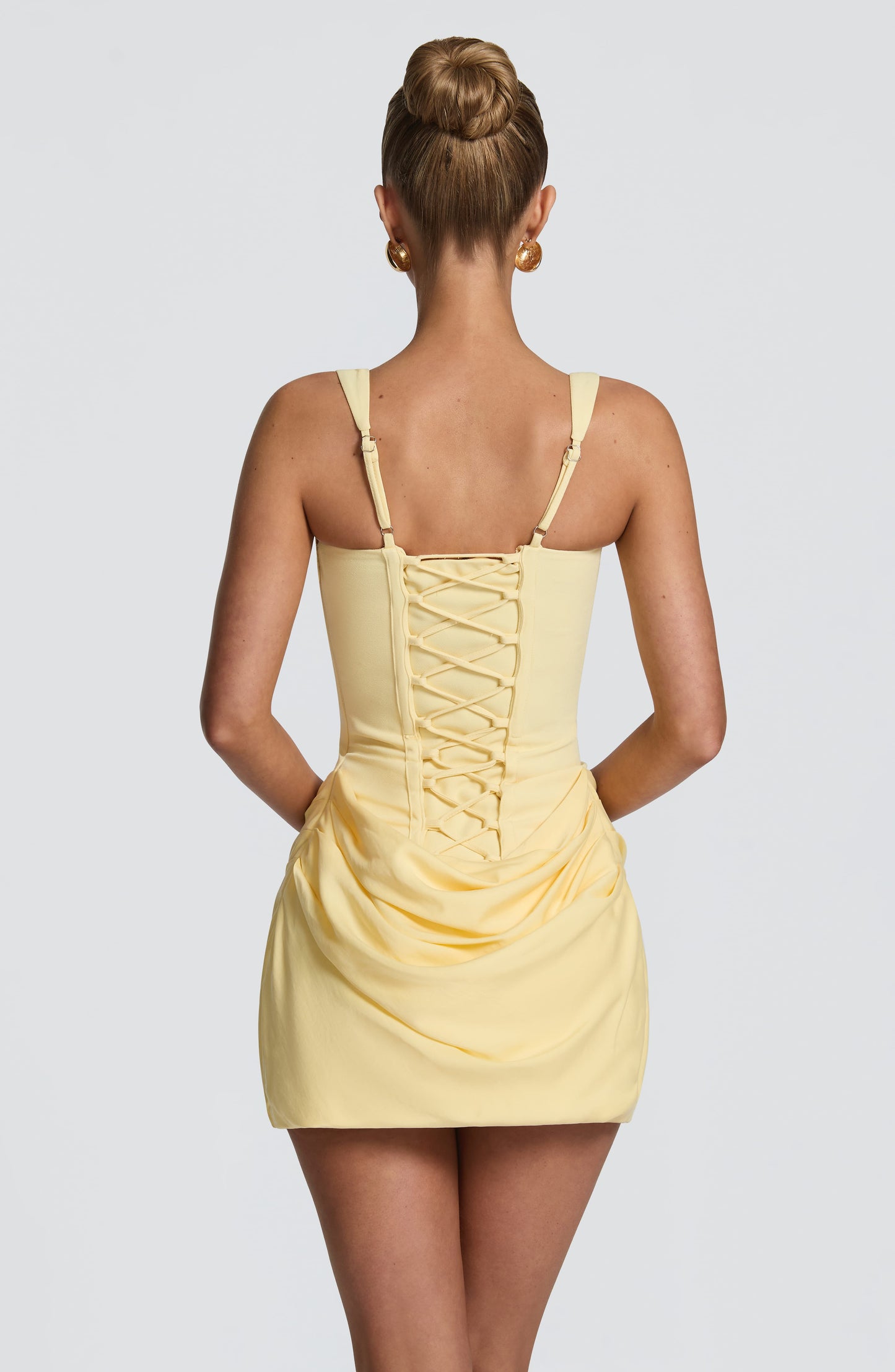 Cornelia Mini Dress - Lemon Dress Fardora Premium Exclusive Design