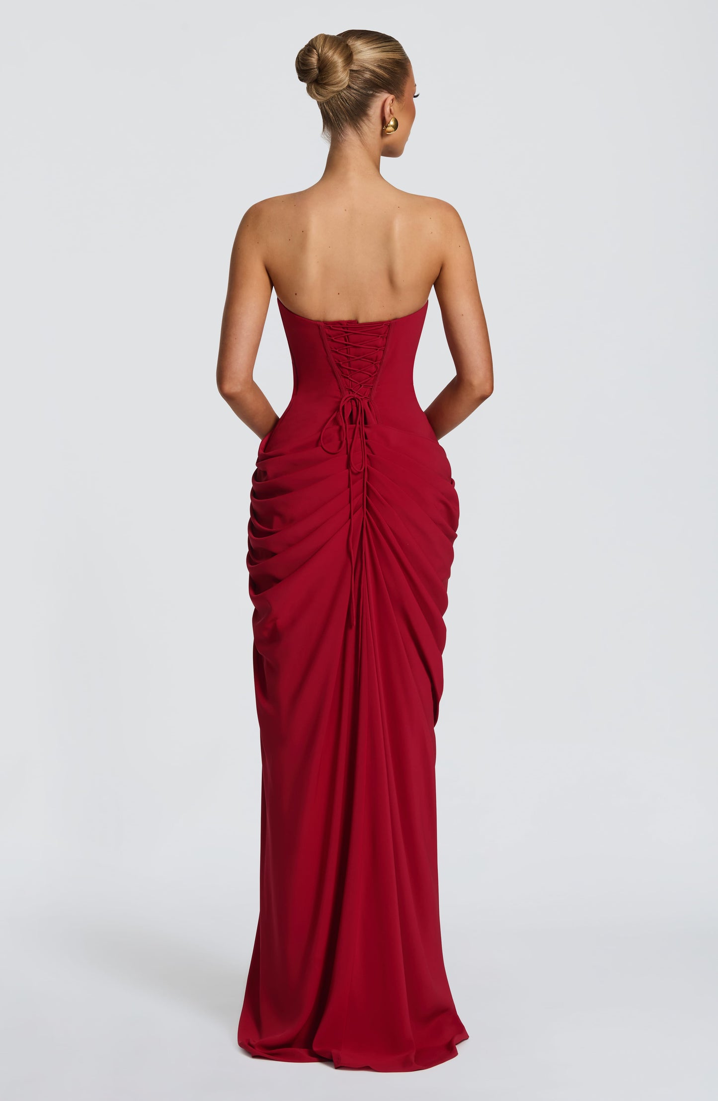 Cyra Maxi Dress - Deep Red Dress Babyboo Fashion Premium Exclusive Design