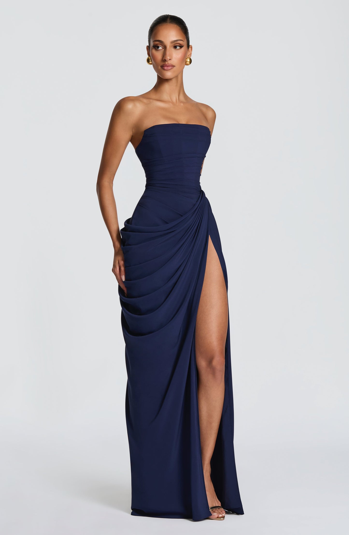 Cyra Maxi Dress - Navy Dress Babyboo Fashion Premium Exclusive Design