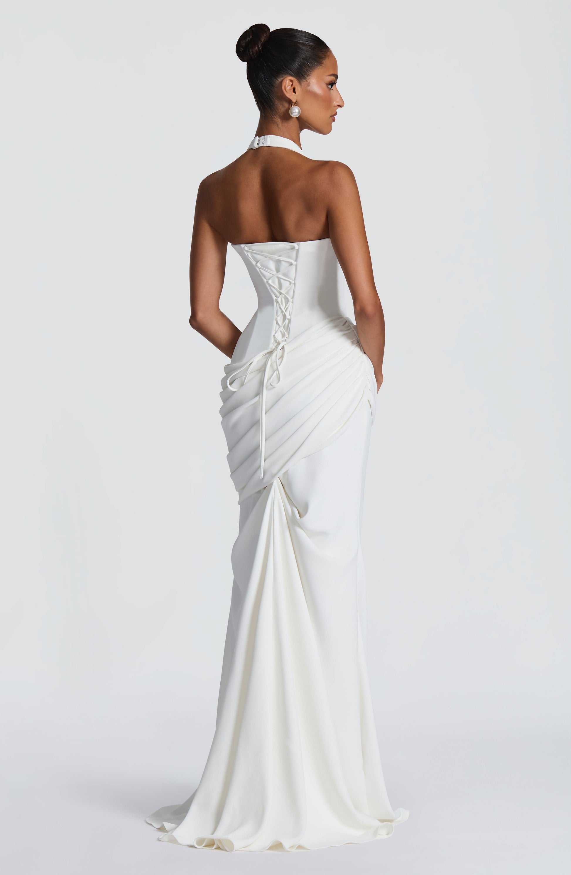 Nehemia Gown - Ivory Dress Fardora Premium Exclusive Design