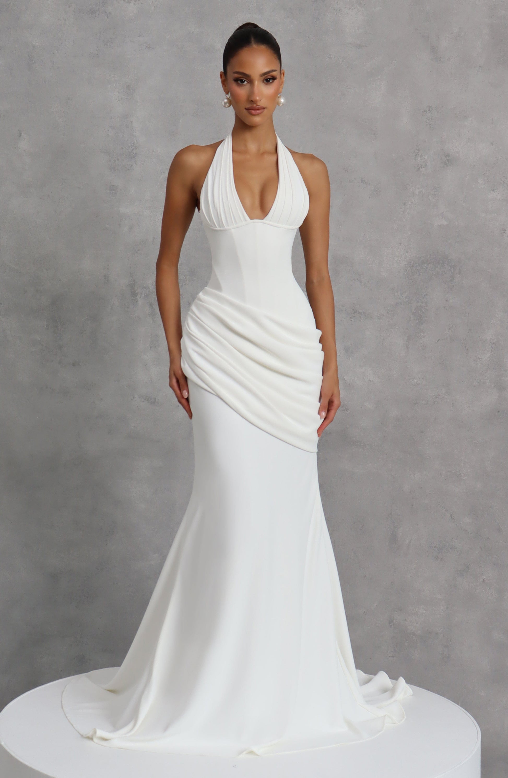 Nehemia Gown - Ivory Dress Fardora Premium Exclusive Design