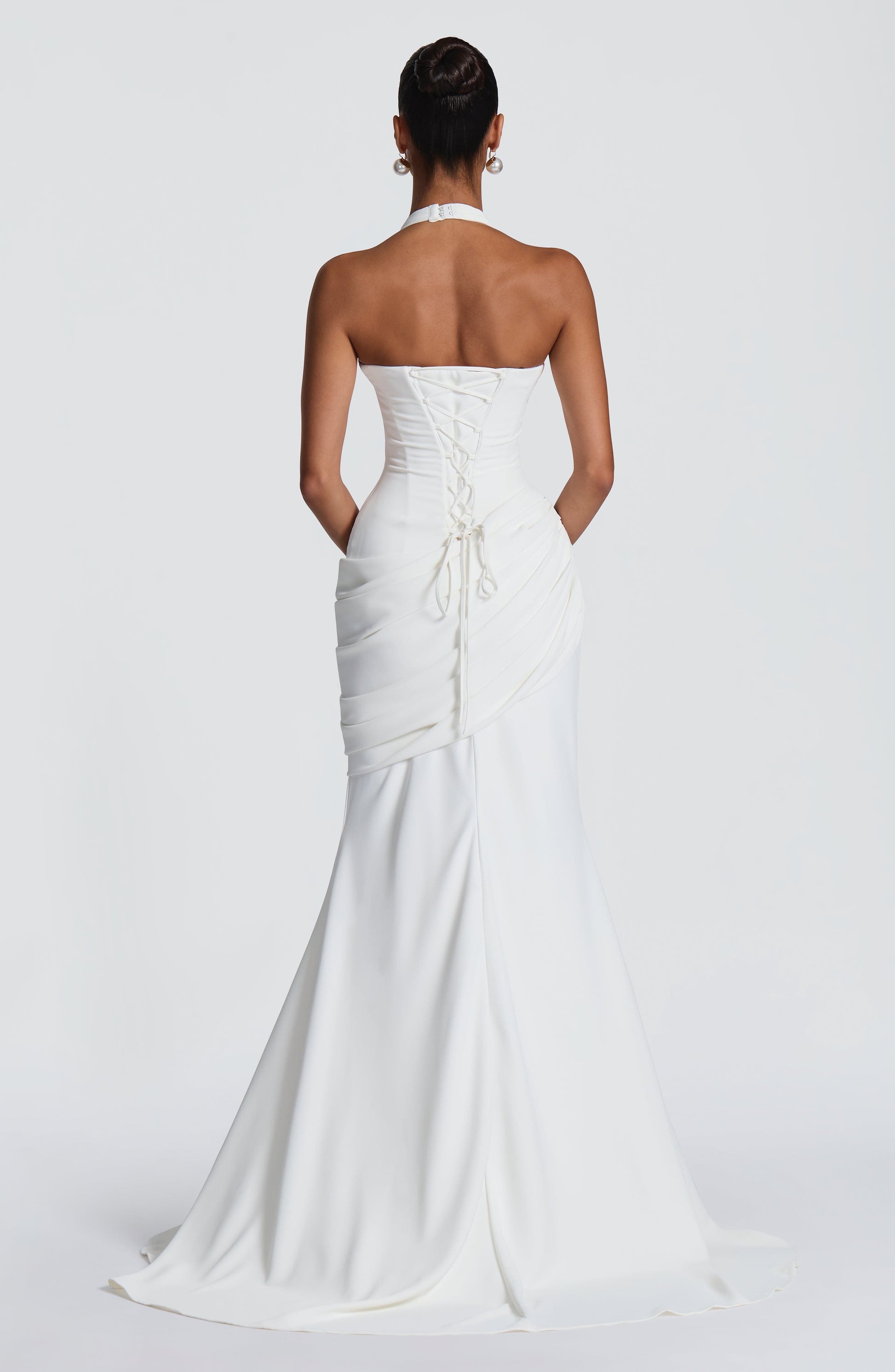 Nehemia Gown - Ivory Dress Fardora Premium Exclusive Design