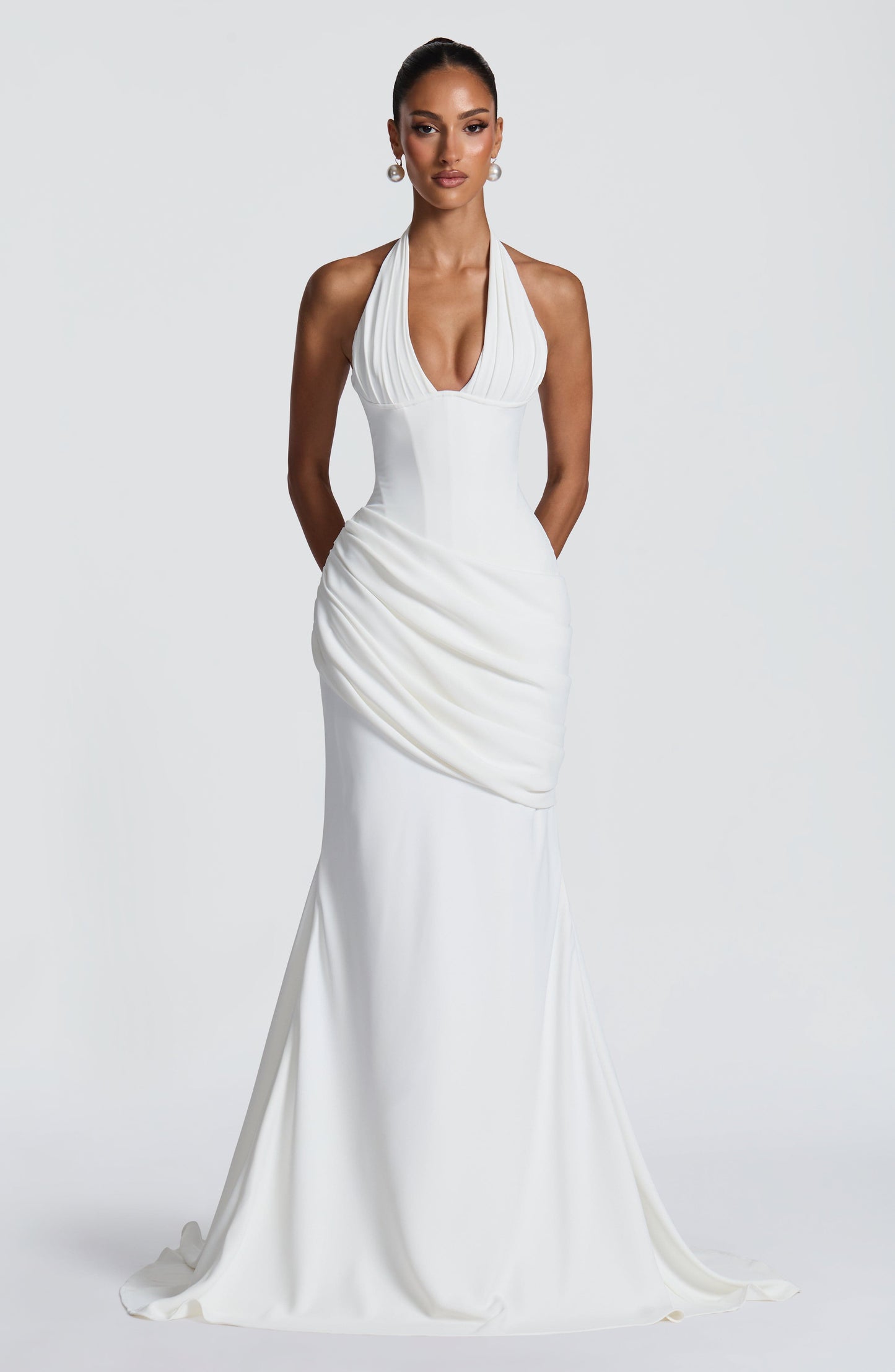 Nehemia Gown - Ivory Dress Fardora Premium Exclusive Design