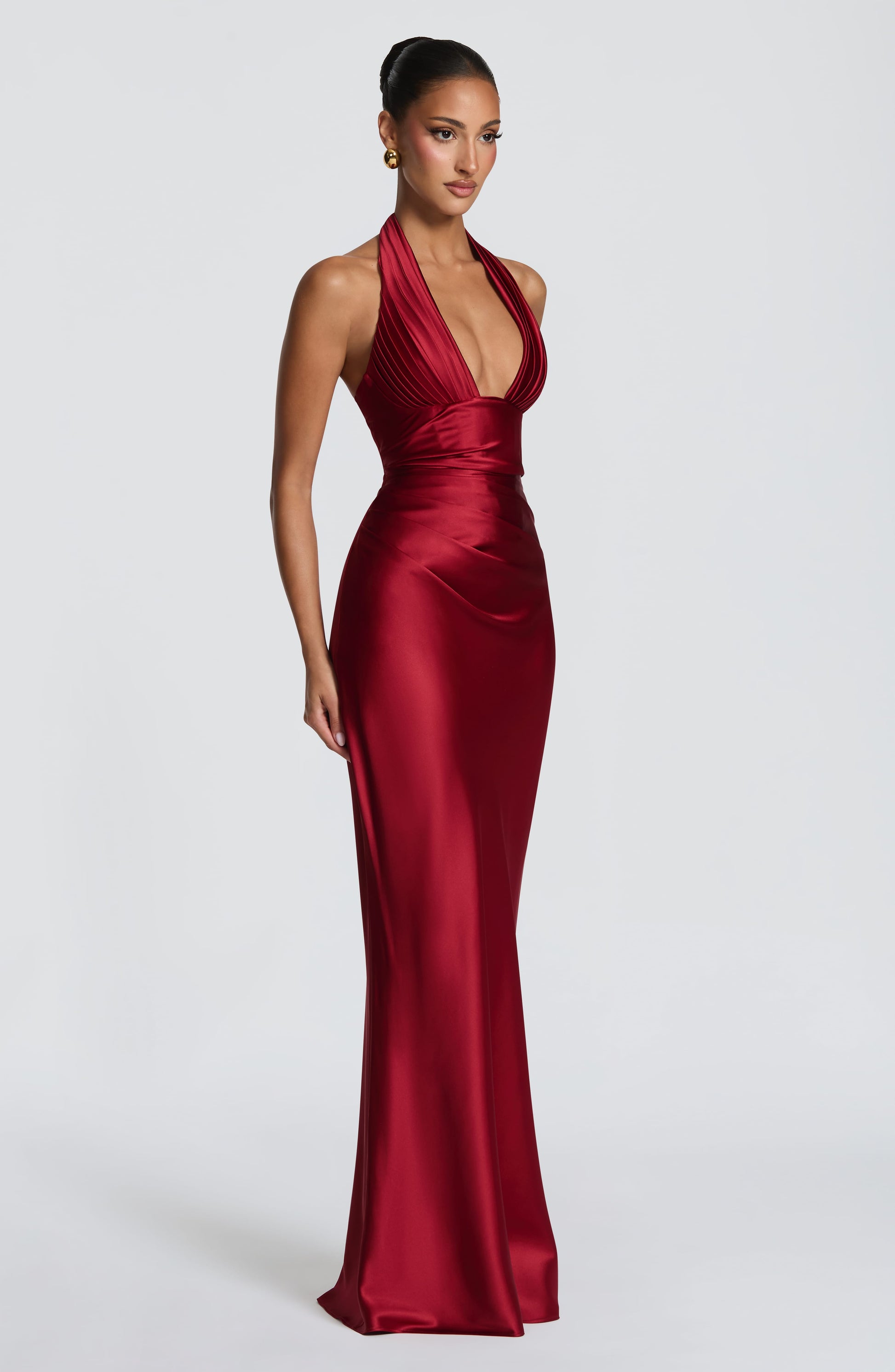 Elowen Maxi Dress - Deep Red Dress Fardora Premium Exclusive Design