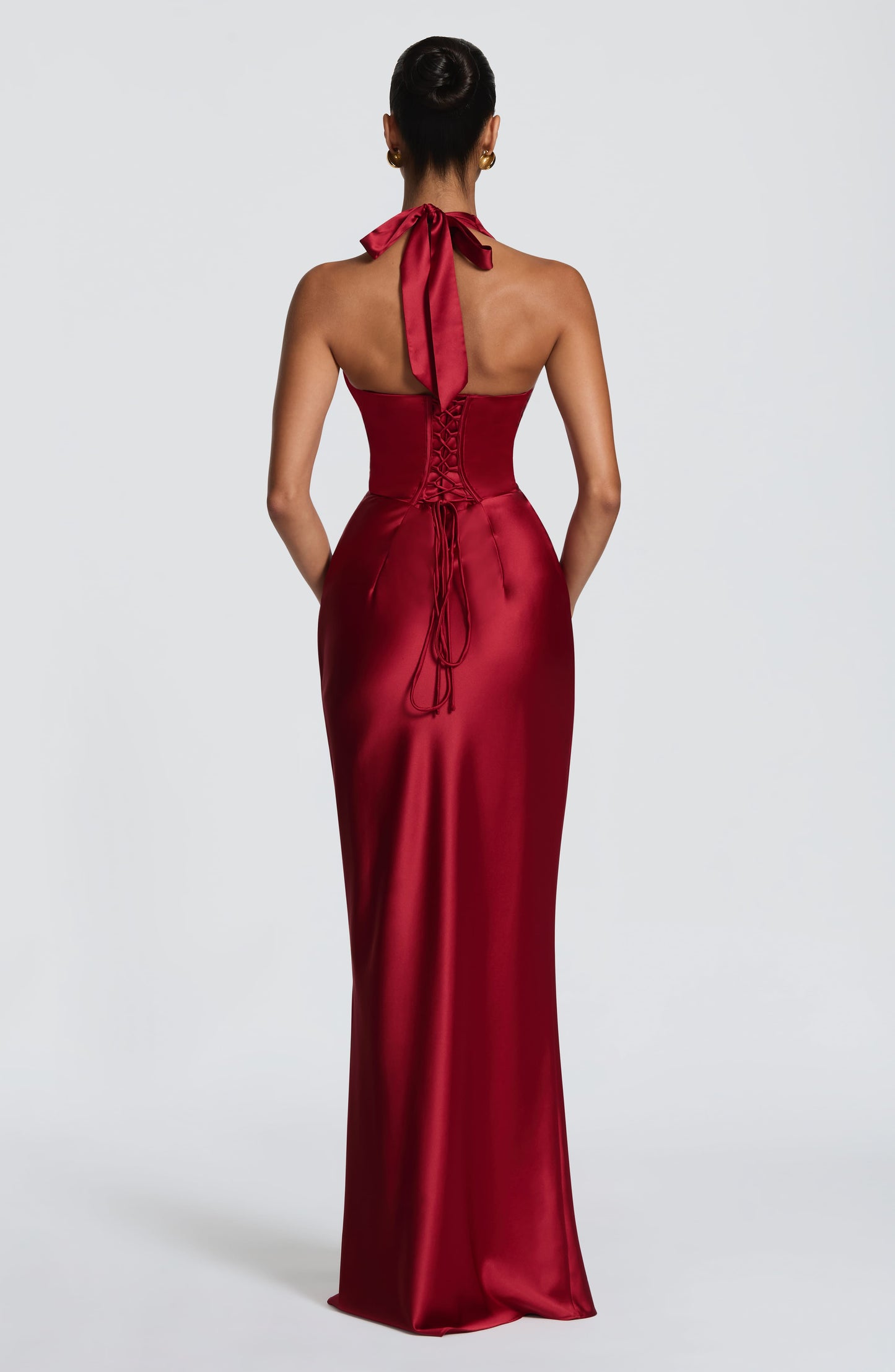 Elowen Maxi Dress - Deep Red Dress Fardora Premium Exclusive Design