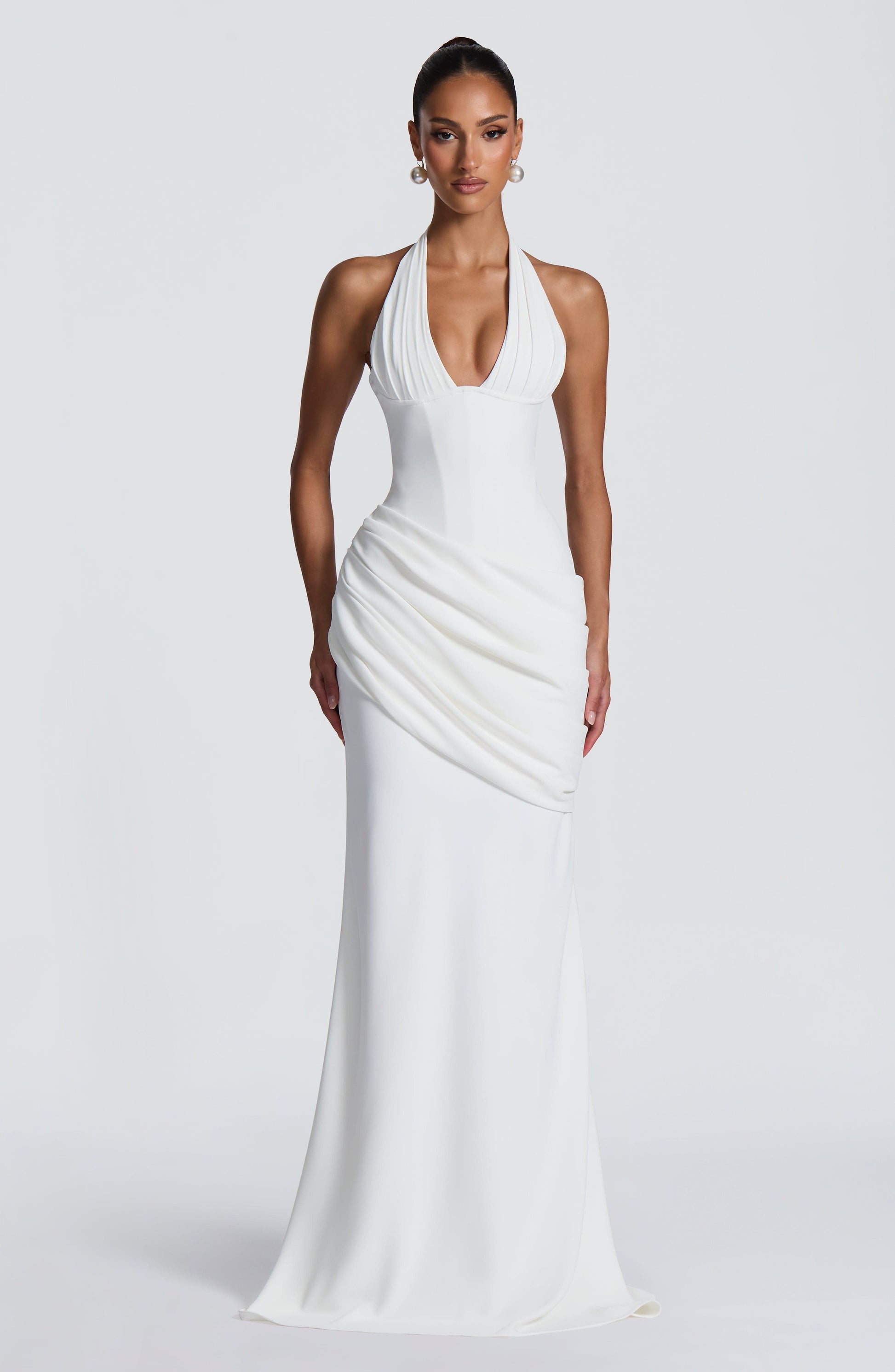 Nehemia Gown - Ivory Dress Fardora Premium Exclusive Design