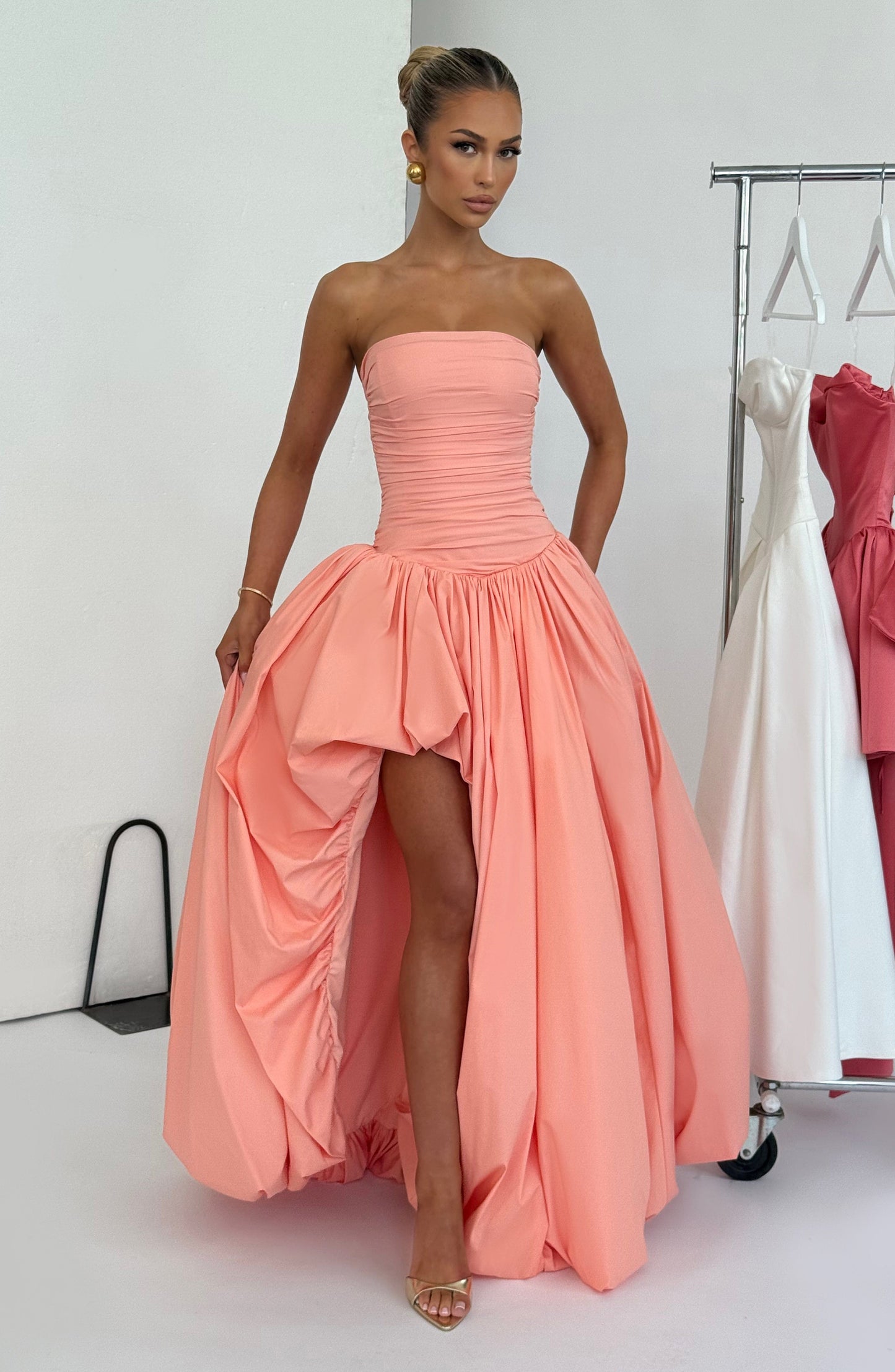 Jillian Maxi Dress - Peach Dress Babyboo Fashion Premium Exclusive Design