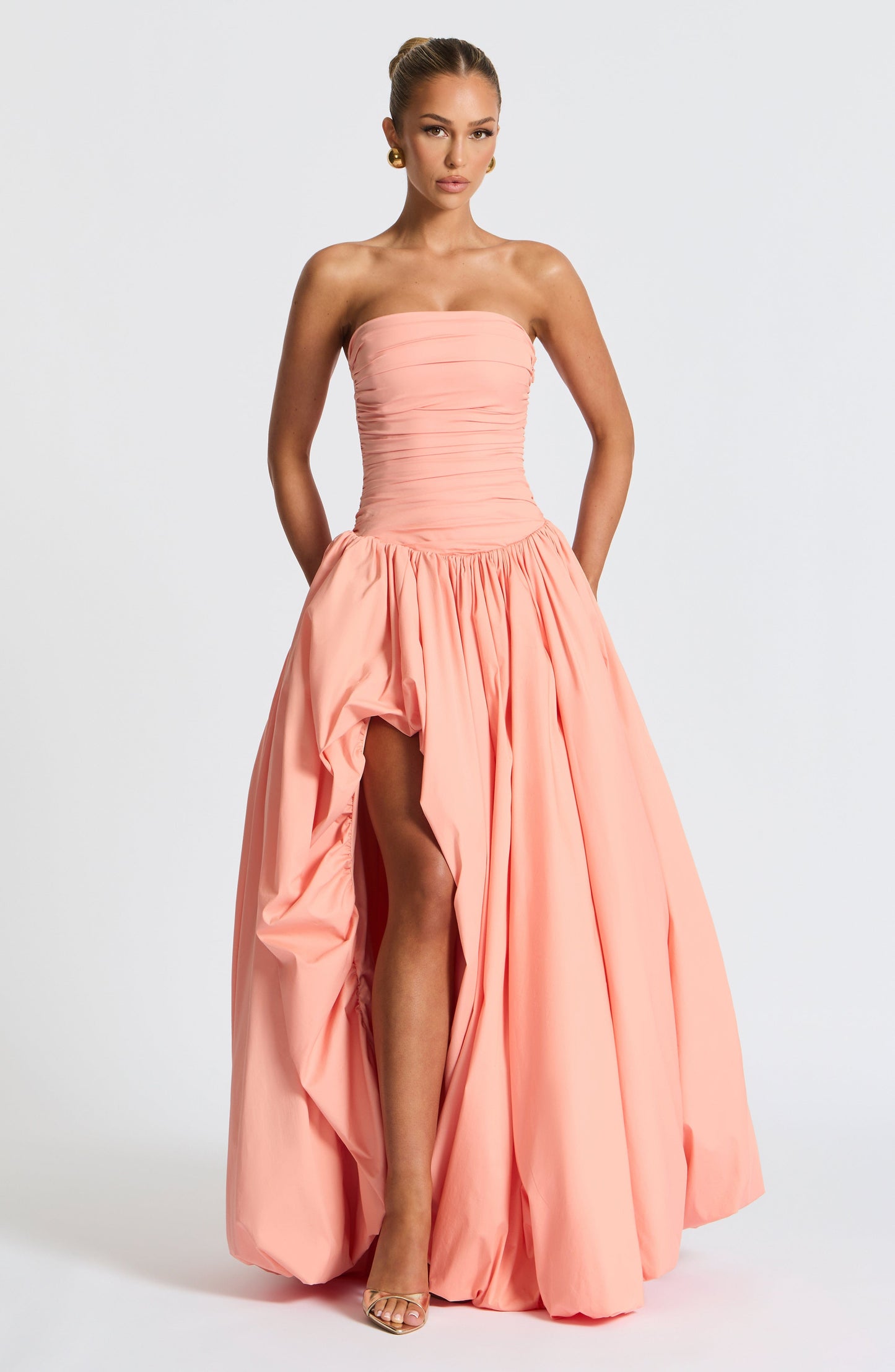 Jillian Maxi Dress - Peach Dress Babyboo Fashion Premium Exclusive Design