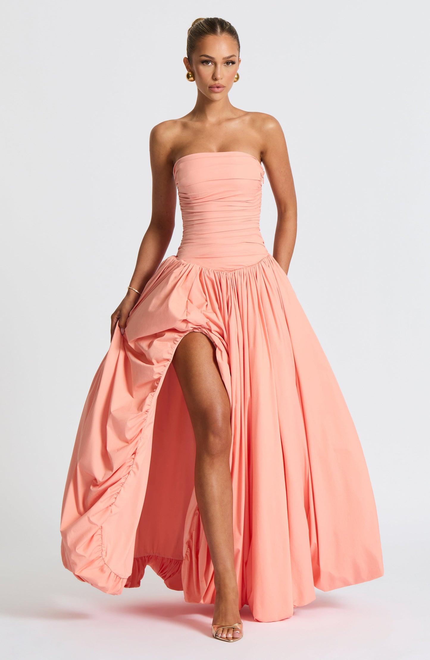 Jillian Maxi Dress - Peach Dress Babyboo Fashion Premium Exclusive Design