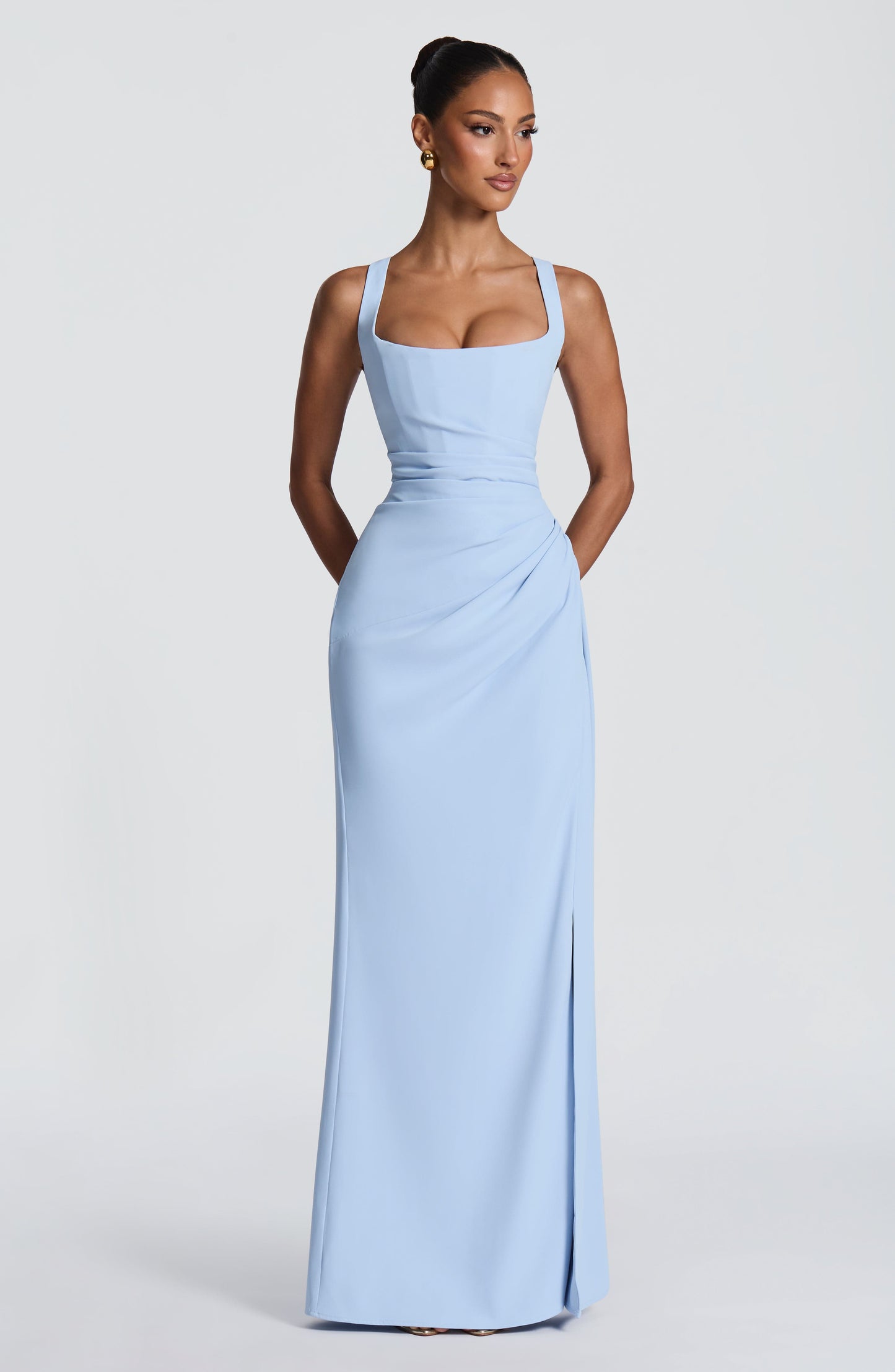 Laleh Maxi Dress - Glacier Blue Dress Fardora Premium Exclusive Design
