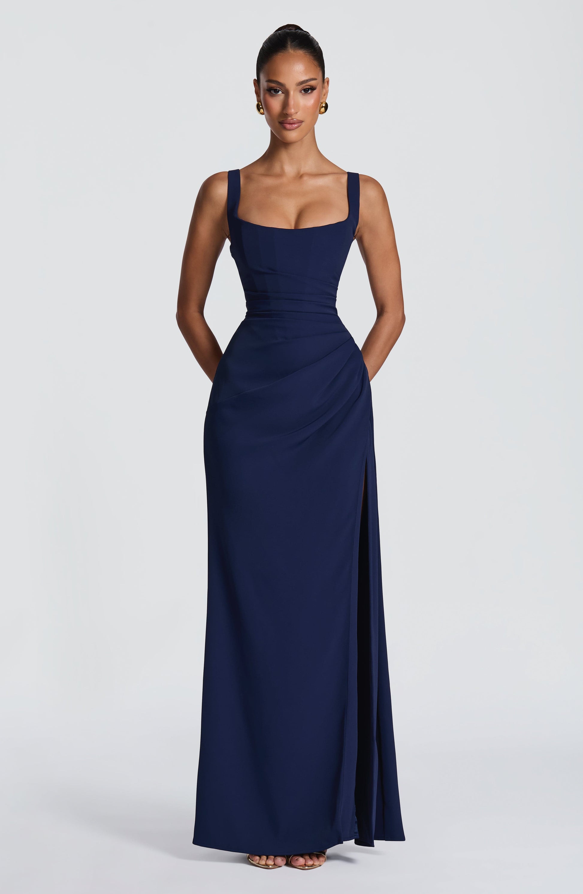 Laleh Maxi Dress - Navy Dress Fardora Premium Exclusive Design
