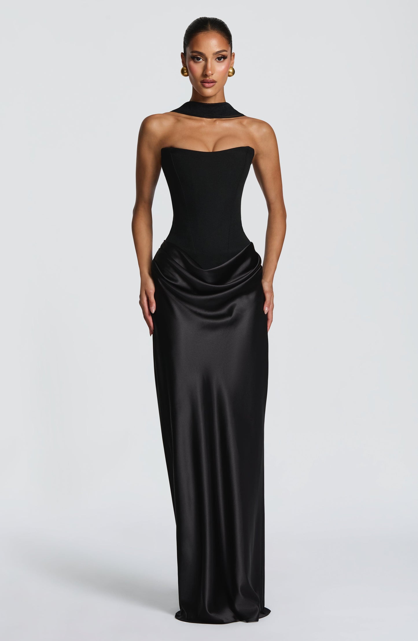 Maggie Maxi Dress - Black Dress Fardora Premium Exclusive Design