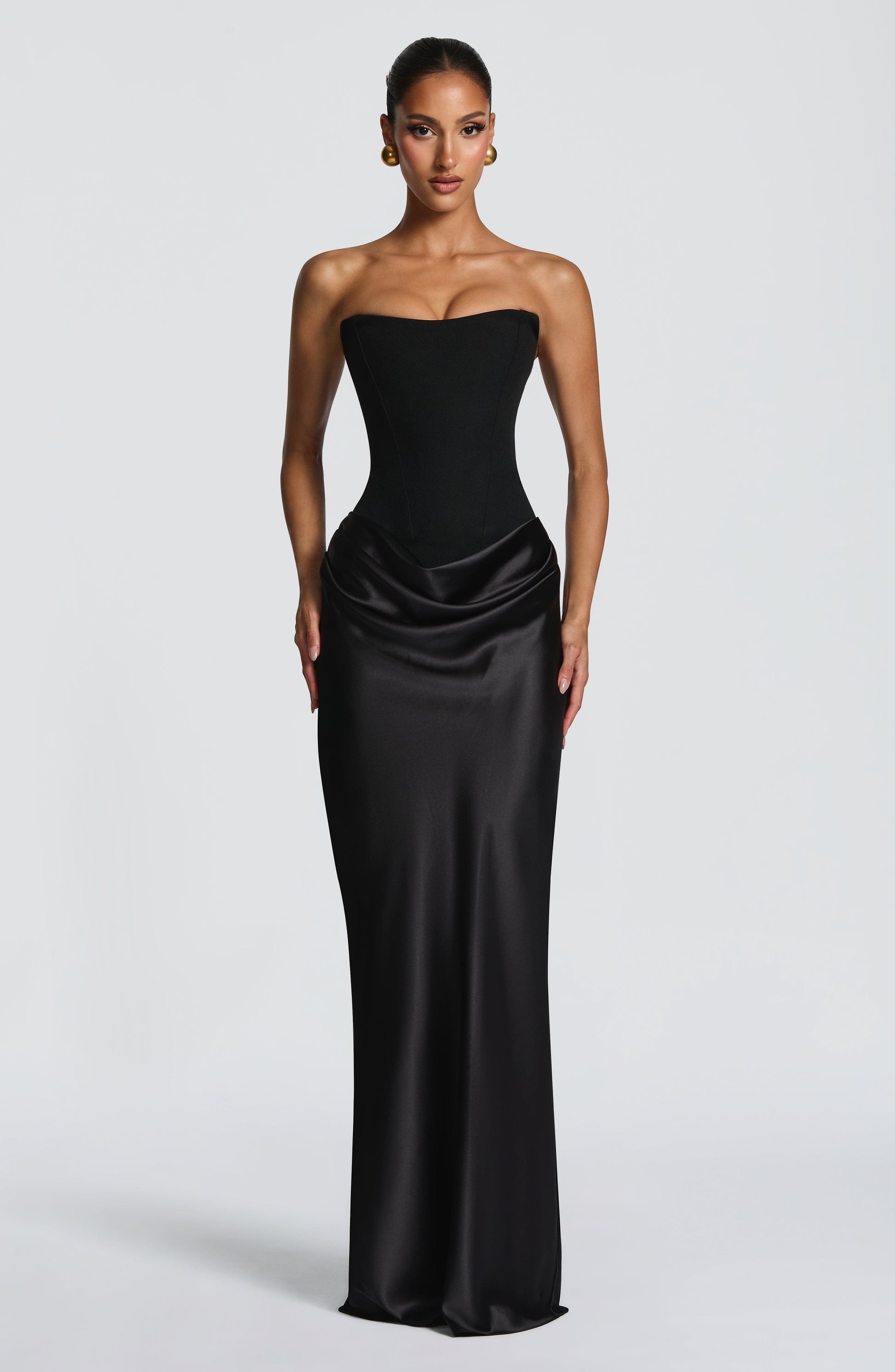 Maggie Maxi Dress - Black Dress Fardora Premium Exclusive Design