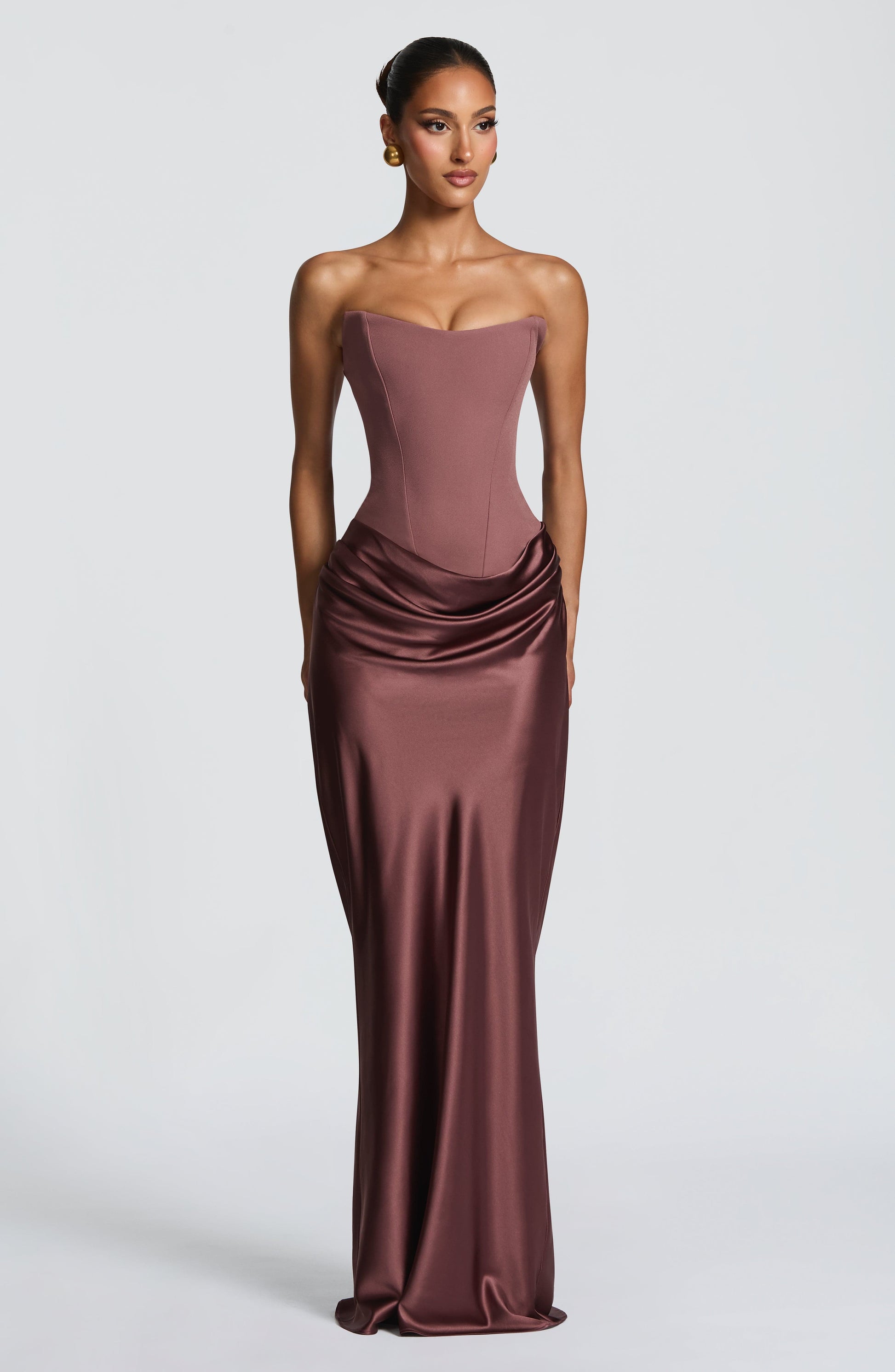 Maggie Maxi Dress - Dusty Rose Dress Fardora Premium Exclusive Design