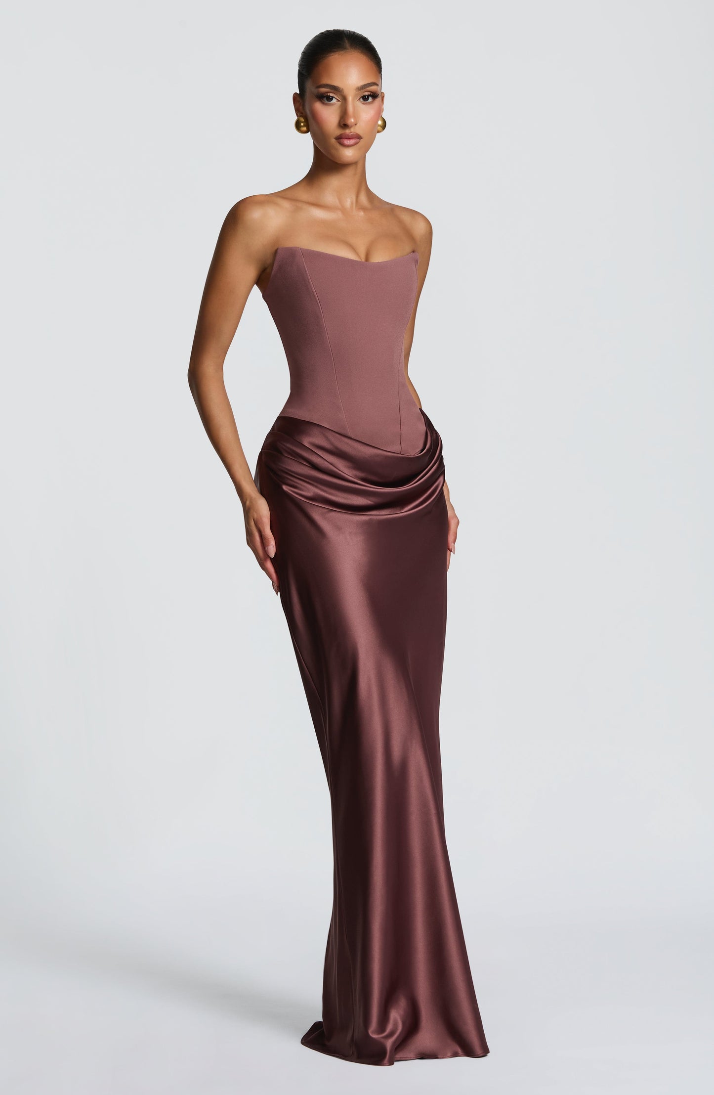 Maggie Maxi Dress - Dusty Rose Dress Fardora Premium Exclusive Design