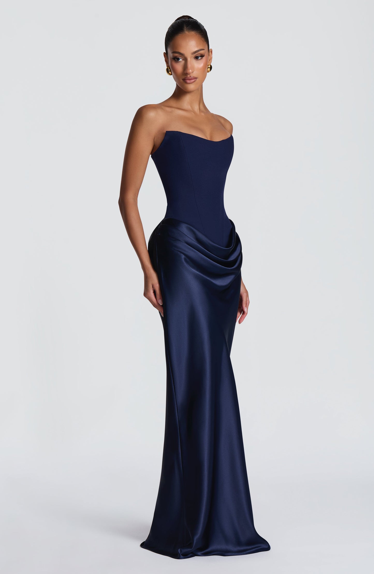 Maggie Maxi Dress - Navy Dress Fardora Premium Exclusive Design