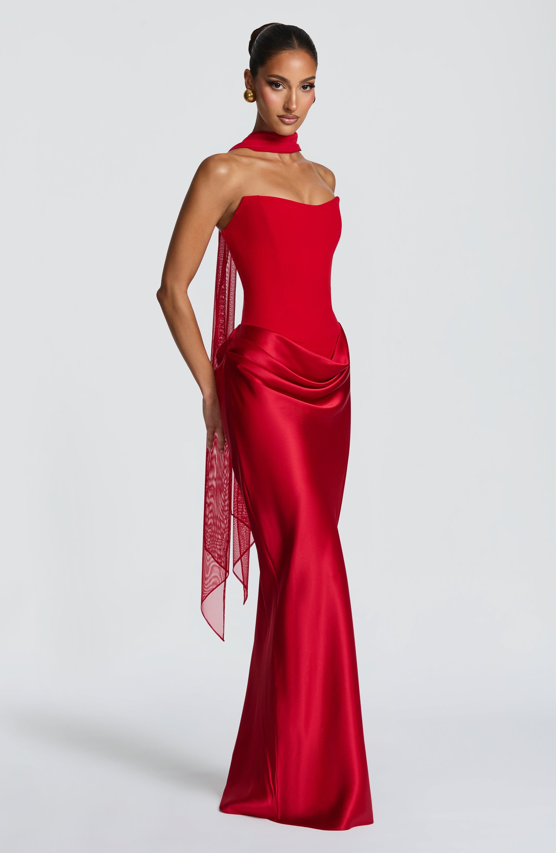Maggie Maxi Dress - Red Dress Fardora Premium Exclusive Design