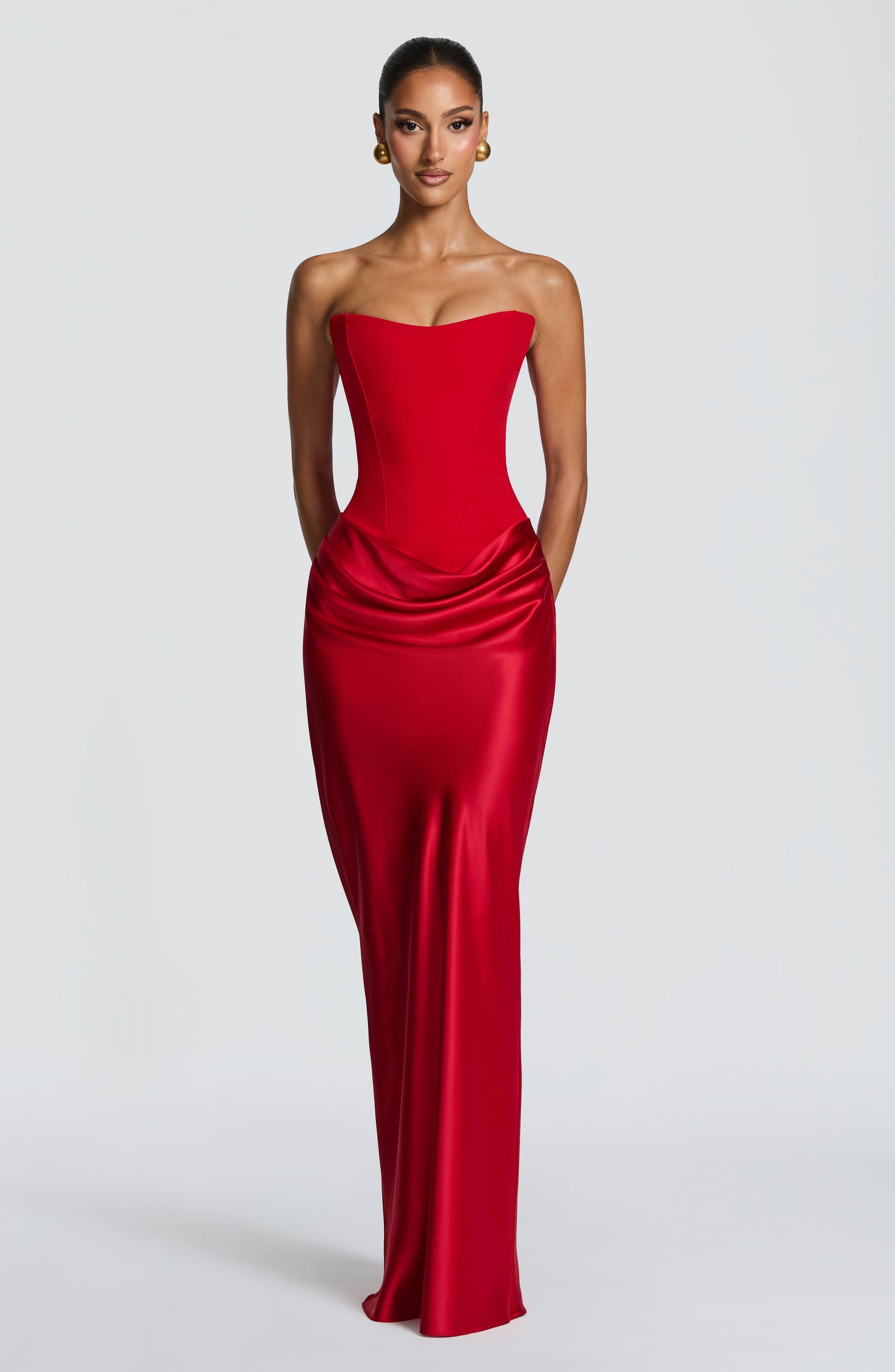 Maggie Maxi Dress - Red Dress Fardora Premium Exclusive Design