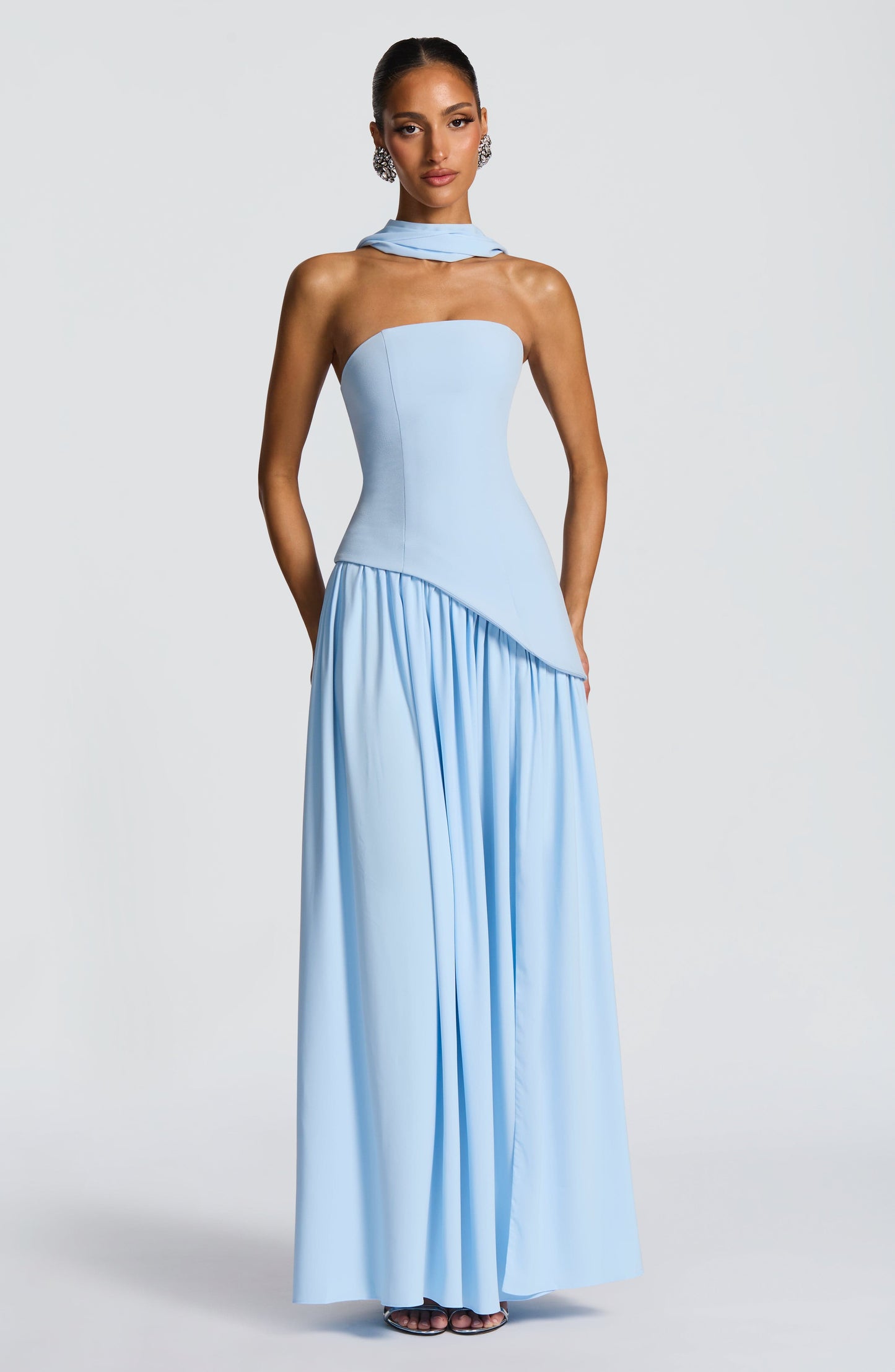 Maliyah Maxi Dress - Baby Blue Dress Fardora Premium Exclusive Design