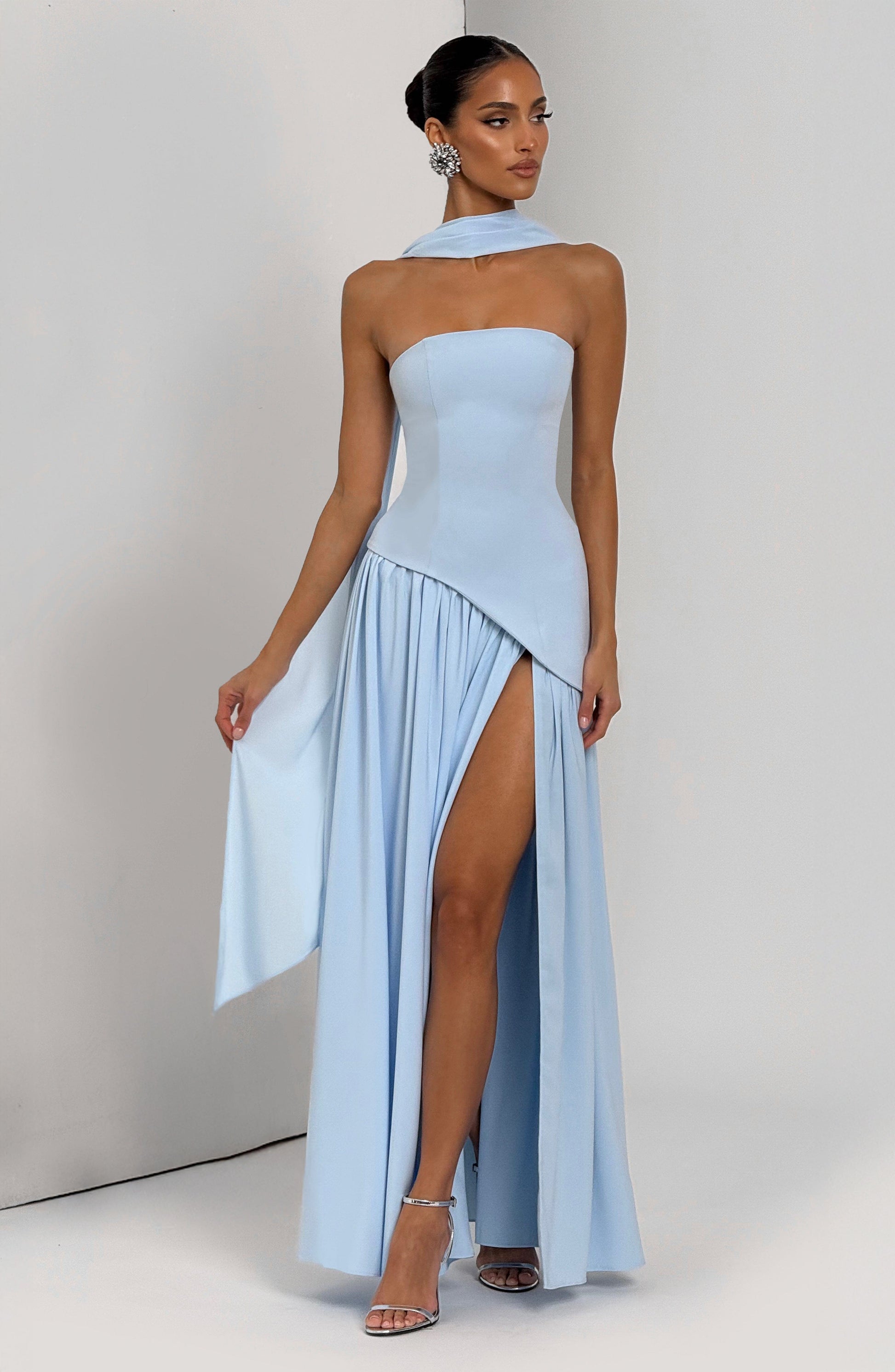 Maliyah Maxi Dress - Baby Blue Dress Fardora Premium Exclusive Design