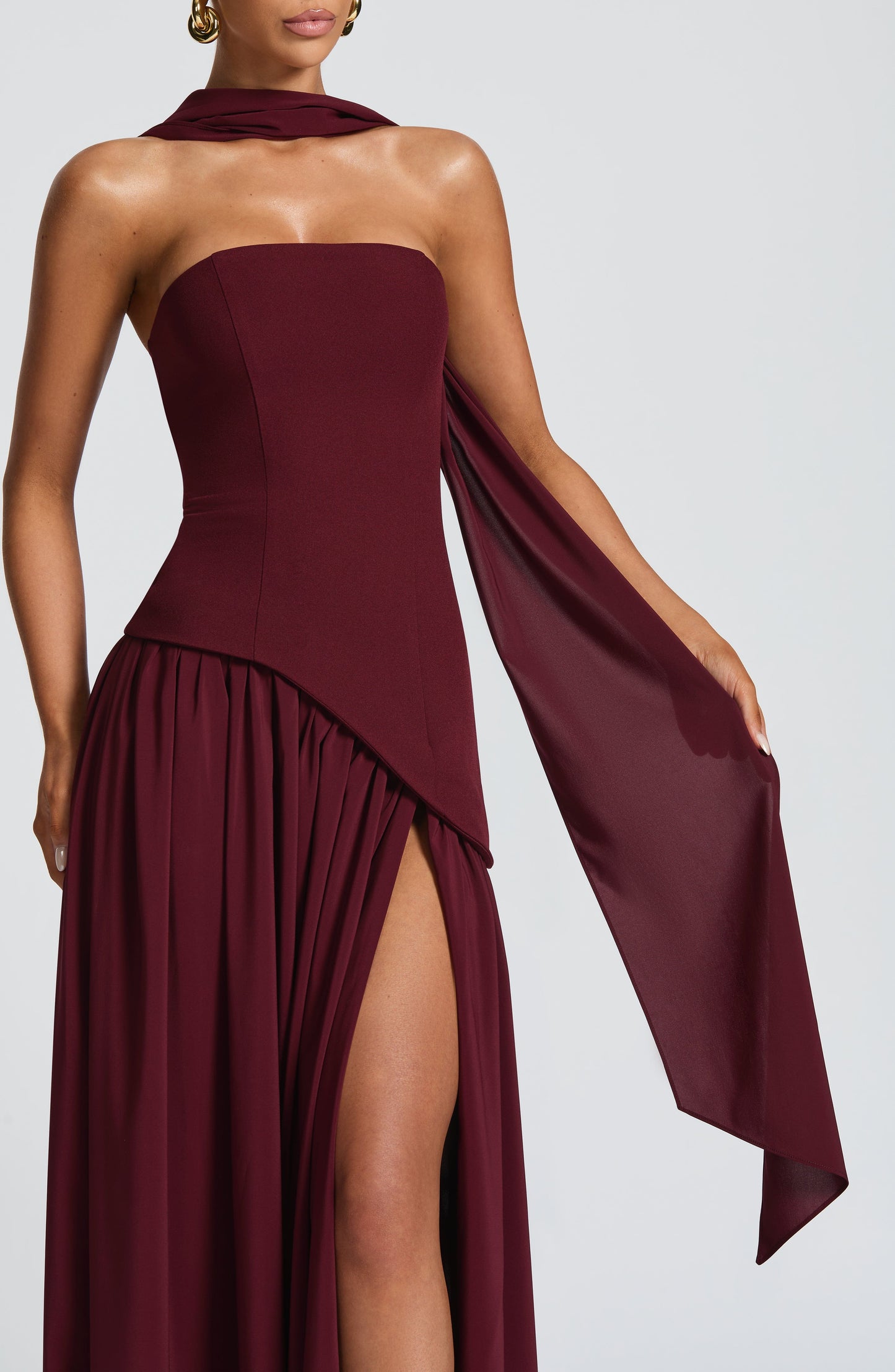 Maliyah Maxi Dress - Cherry Lacquer Dress Fardora Premium Exclusive Design