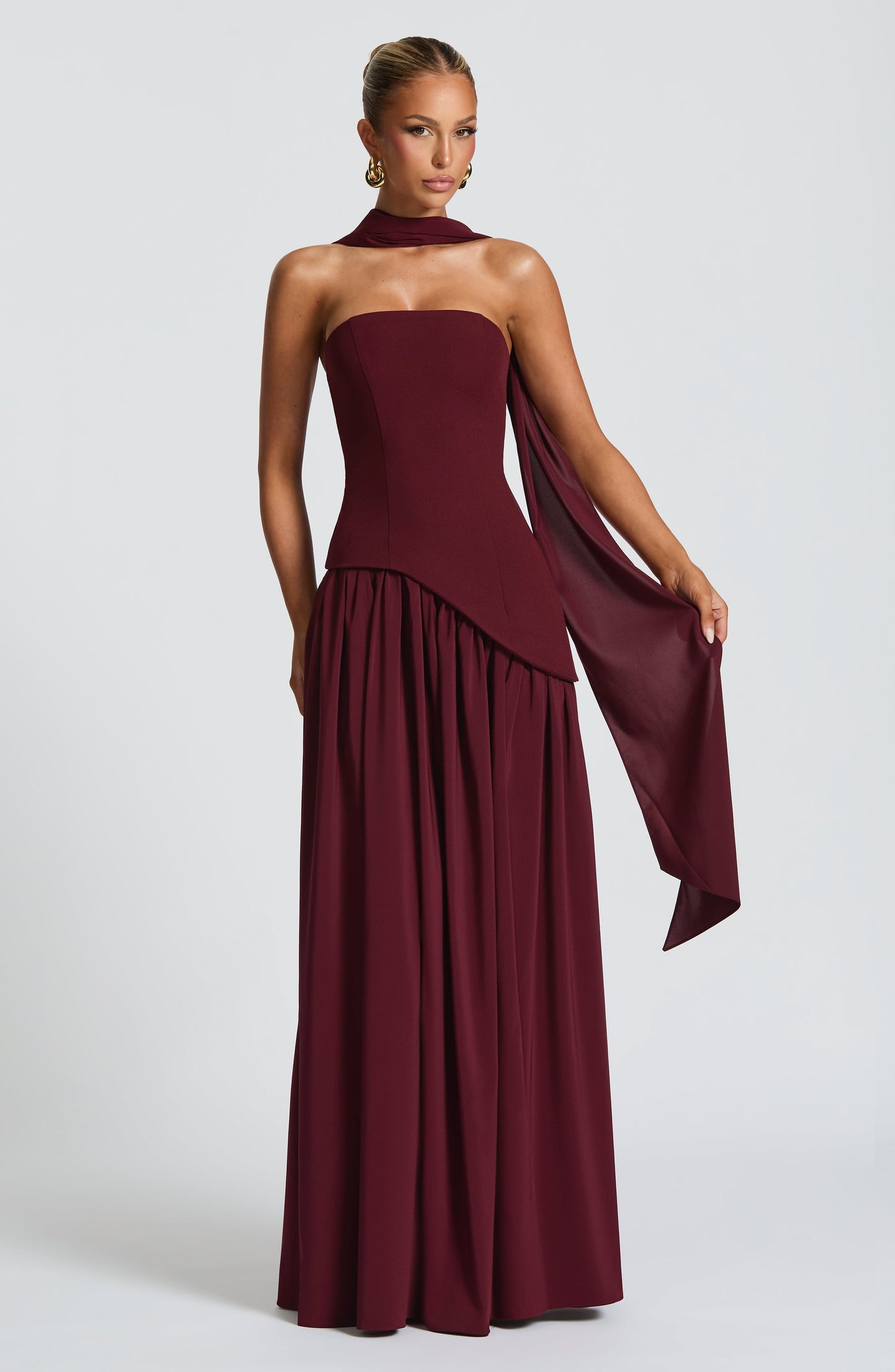 Maliyah Maxi Dress - Cherry Lacquer Dress Fardora Premium Exclusive Design