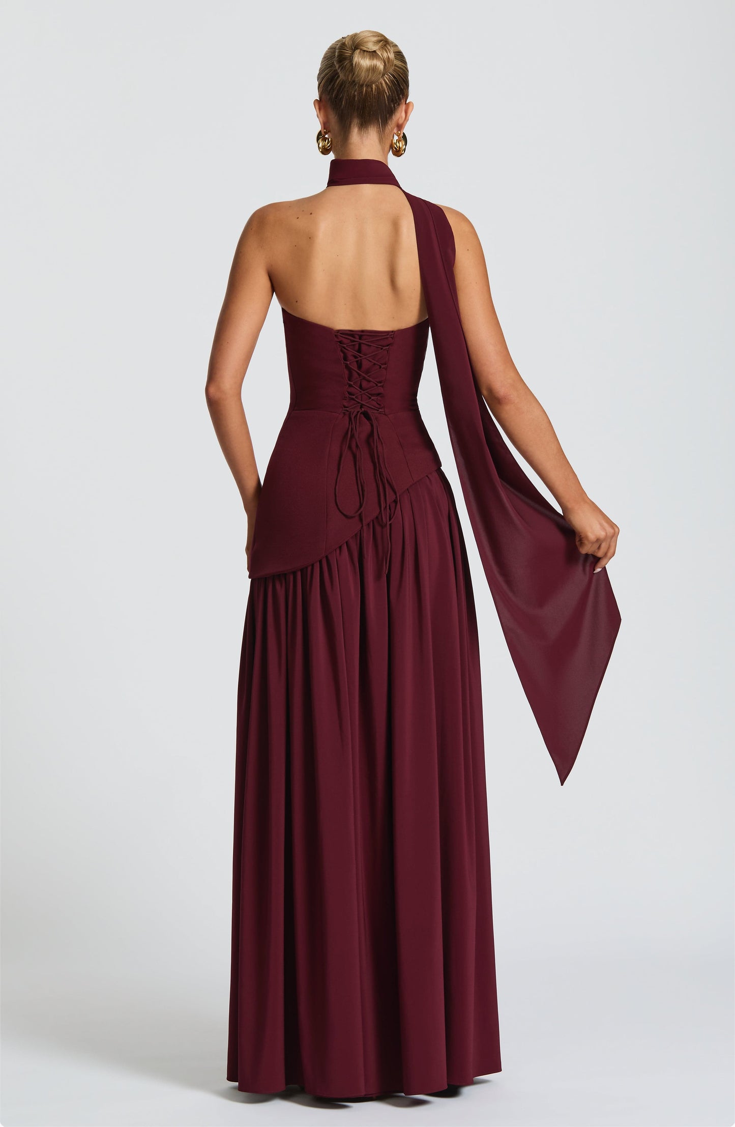 Maliyah Maxi Dress - Cherry Lacquer Dress Fardora Premium Exclusive Design