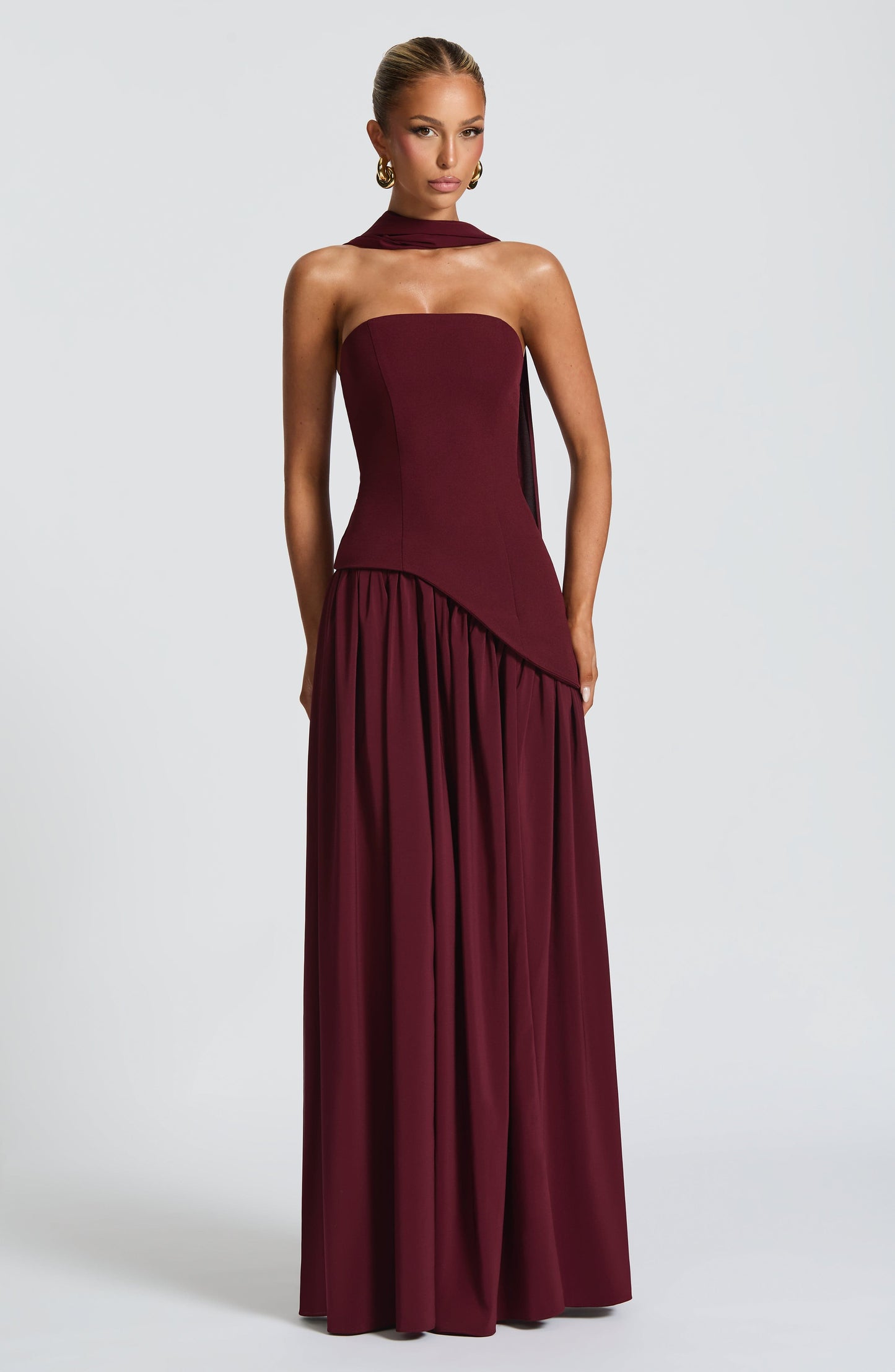 Maliyah Maxi Dress - Cherry Lacquer Dress Fardora Premium Exclusive Design