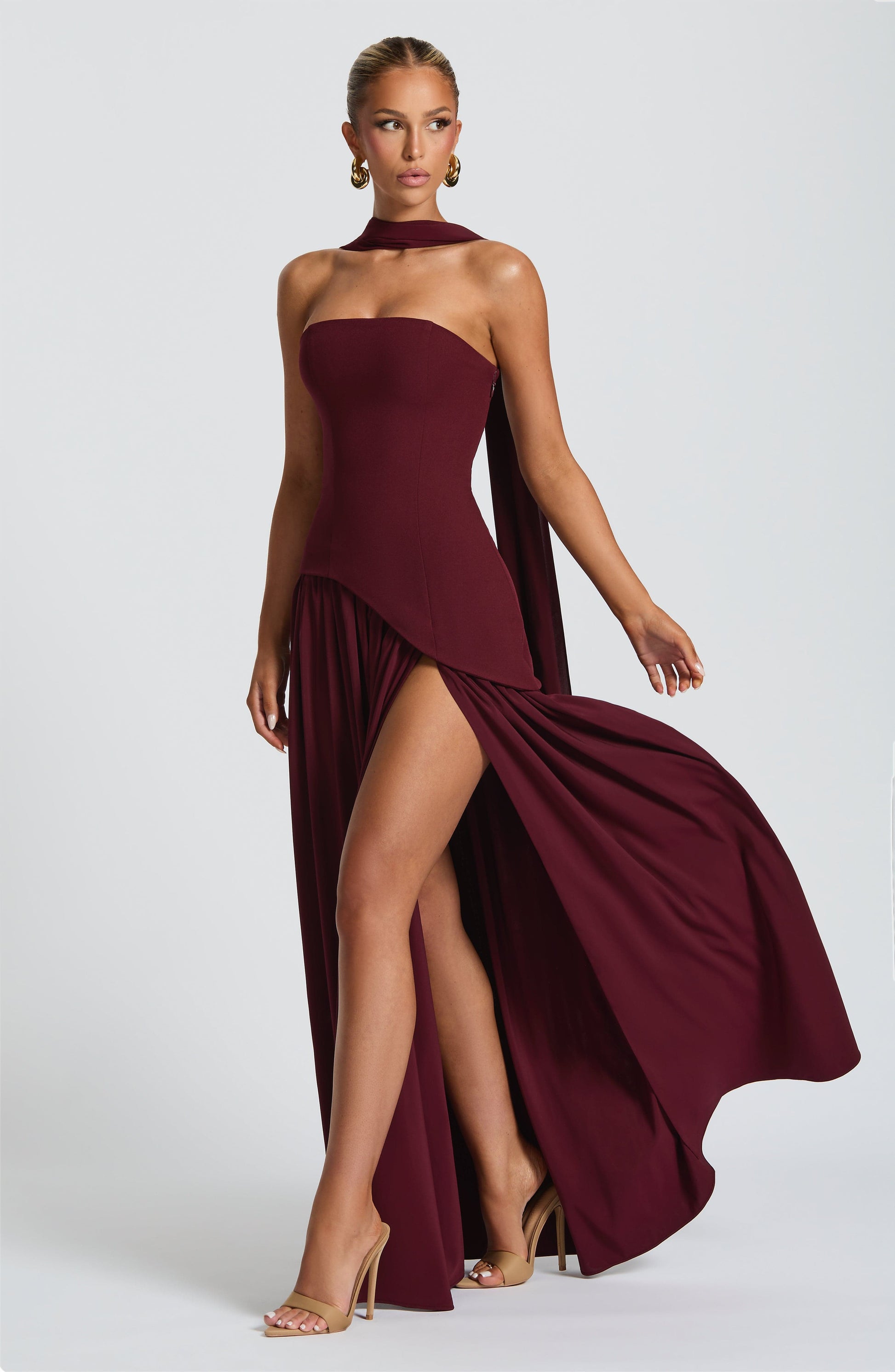 Maliyah Maxi Dress - Cherry Lacquer Dress Fardora Premium Exclusive Design