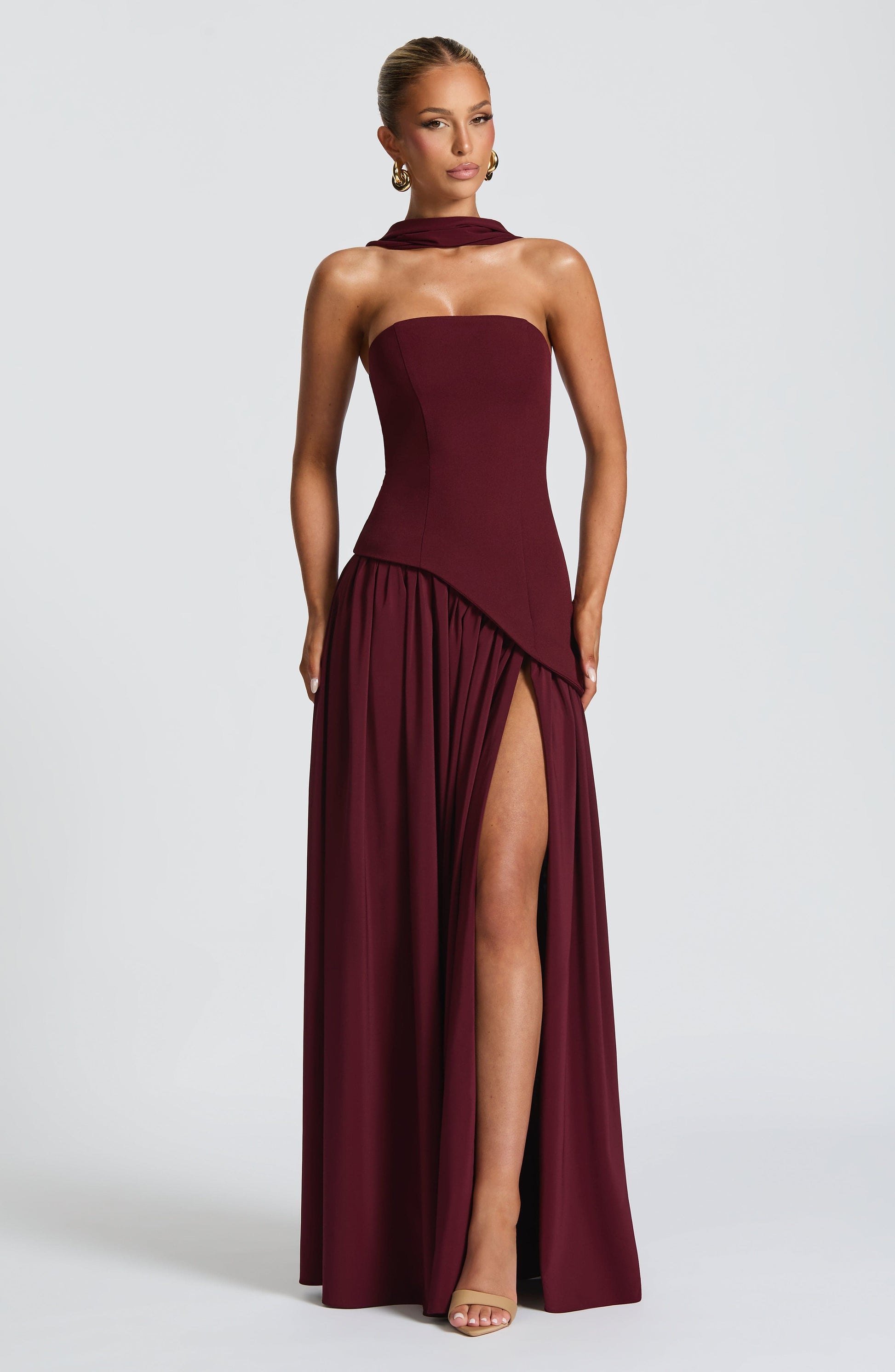 Maliyah Maxi Dress - Cherry Lacquer Dress Fardora Premium Exclusive Design
