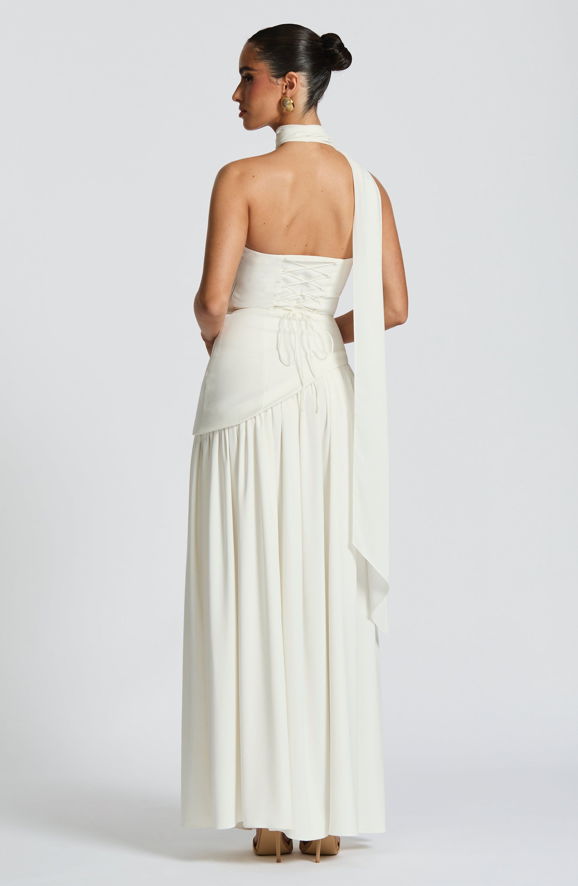 Maliyah Maxi Dress - Ivory Dress Fardora Premium Exclusive Design
