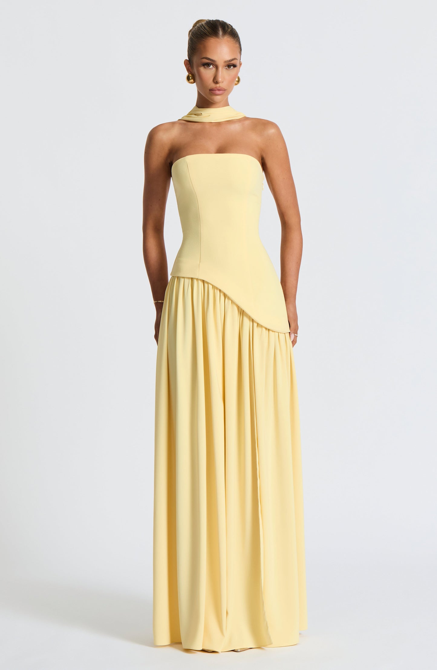 Maliyah Maxi Dress - Lemon Dress Fardora Premium Exclusive Design