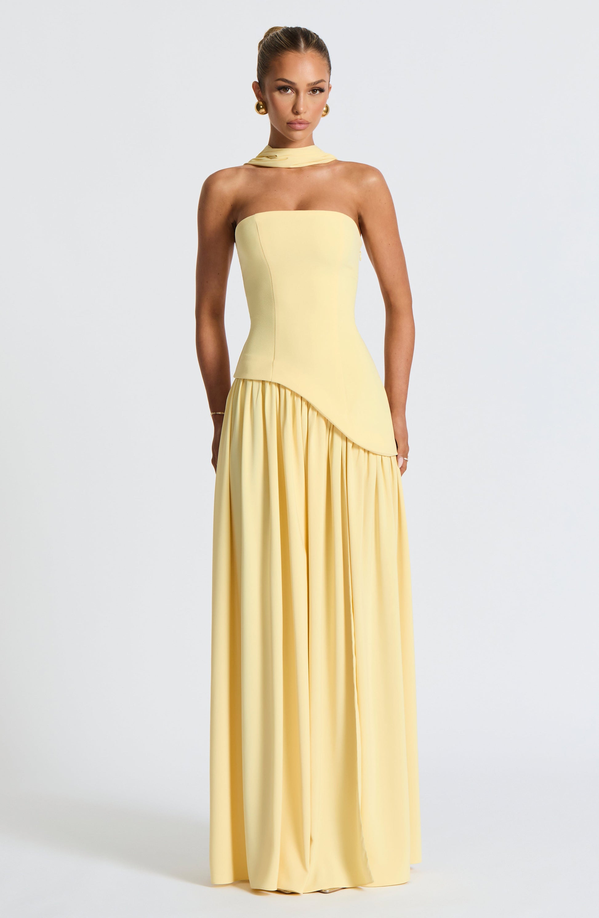 Maliyah Maxi Dress - Lemon Dress Fardora Premium Exclusive Design