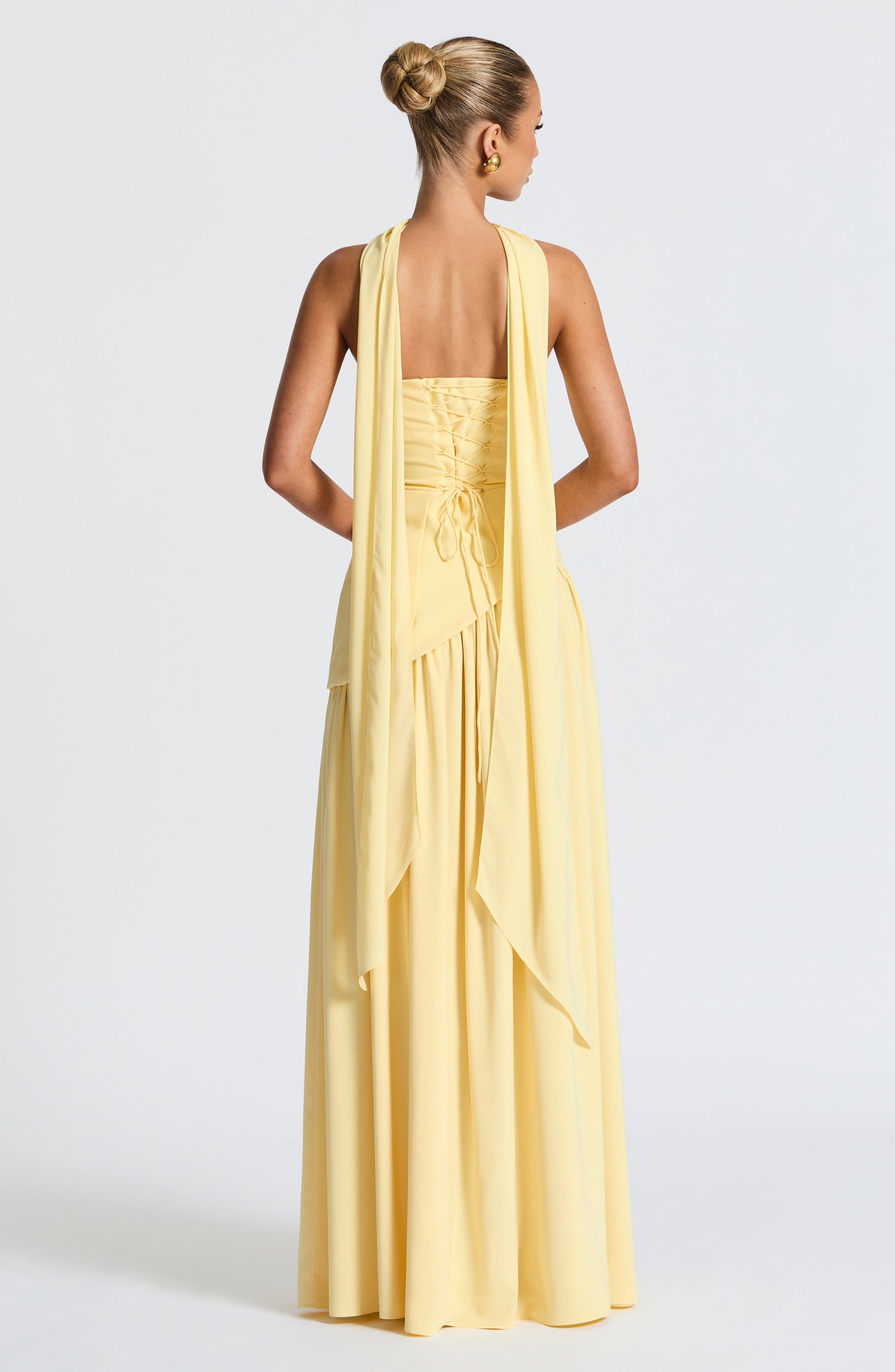 Maliyah Maxi Dress - Lemon Dress Fardora Premium Exclusive Design