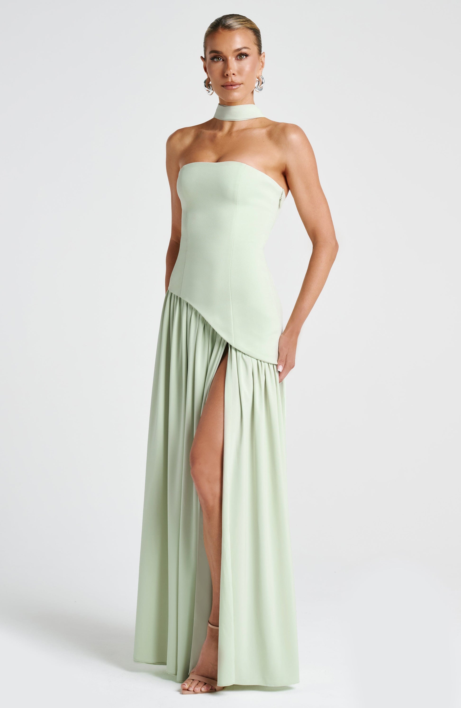 Maliyah Maxi Dress - Mint Dress Fardora Premium Exclusive Design
