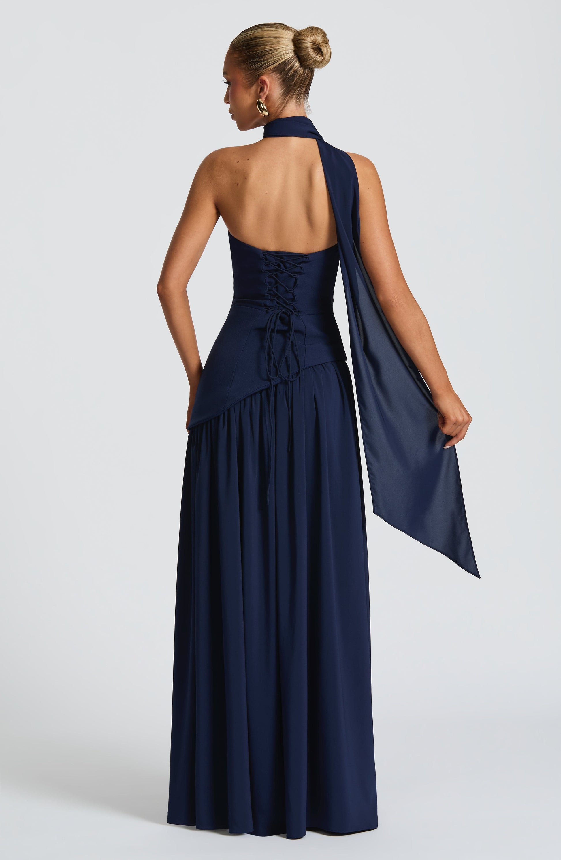 Maliyah Maxi Dress - Navy Dress Fardora Premium Exclusive Design