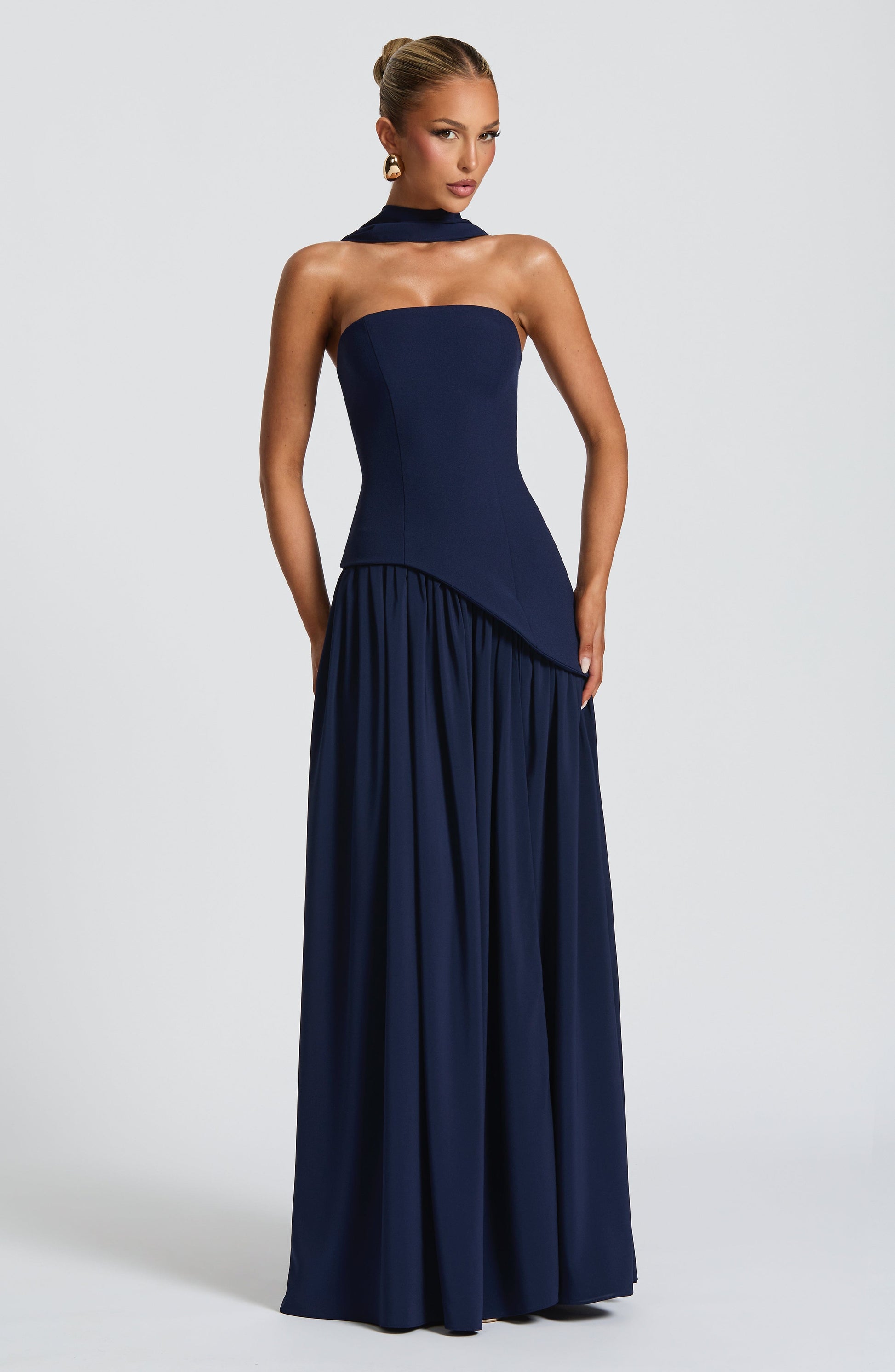 Maliyah Maxi Dress - Navy Dress Fardora Premium Exclusive Design