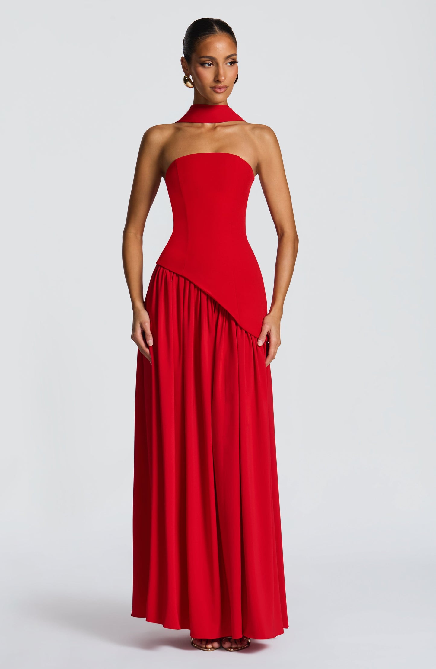 Maliyah Maxi Dress - Red Dress Fardora Premium Exclusive Design