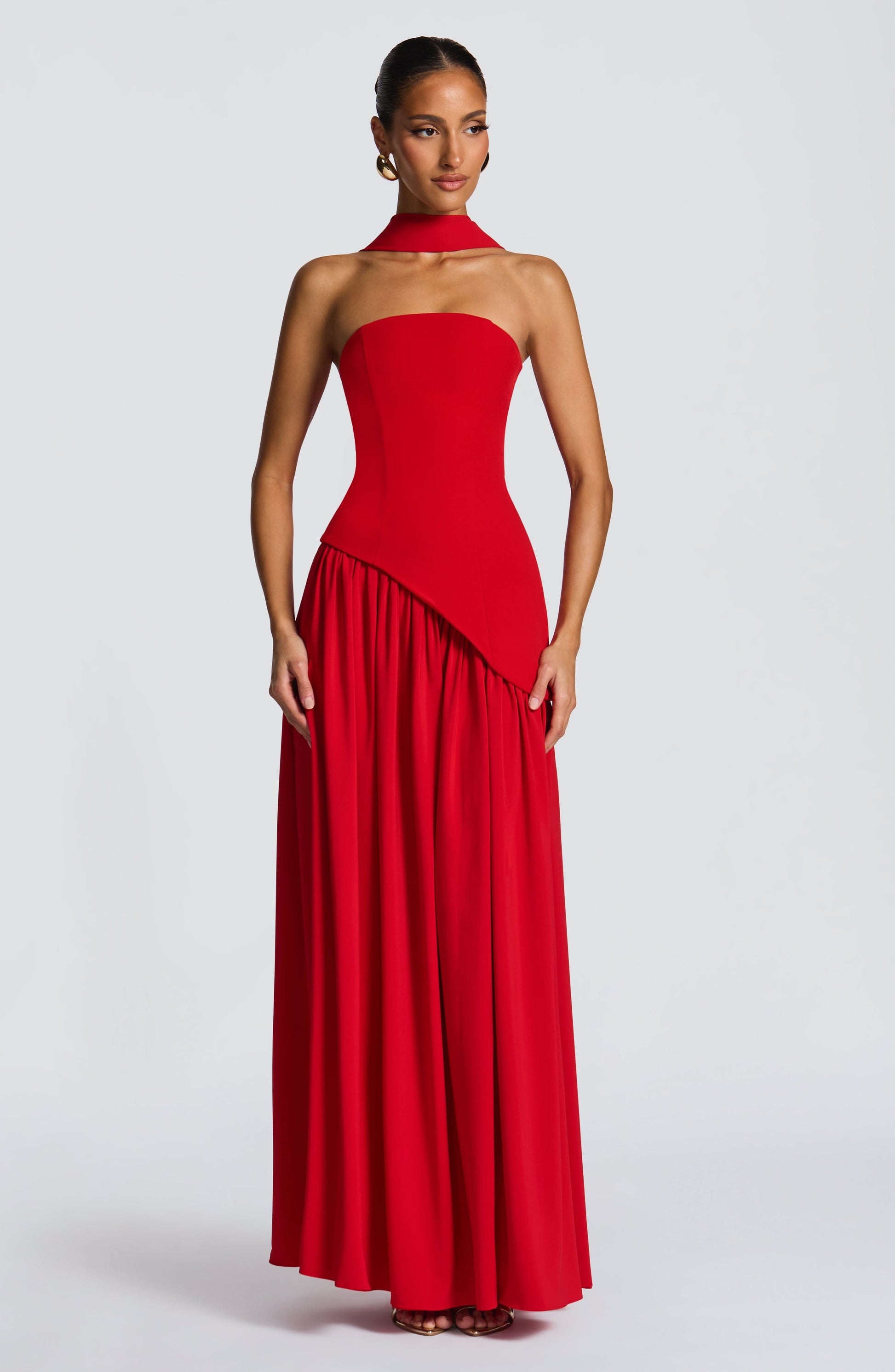 Maliyah Maxi Dress - Red Dress Fardora Premium Exclusive Design