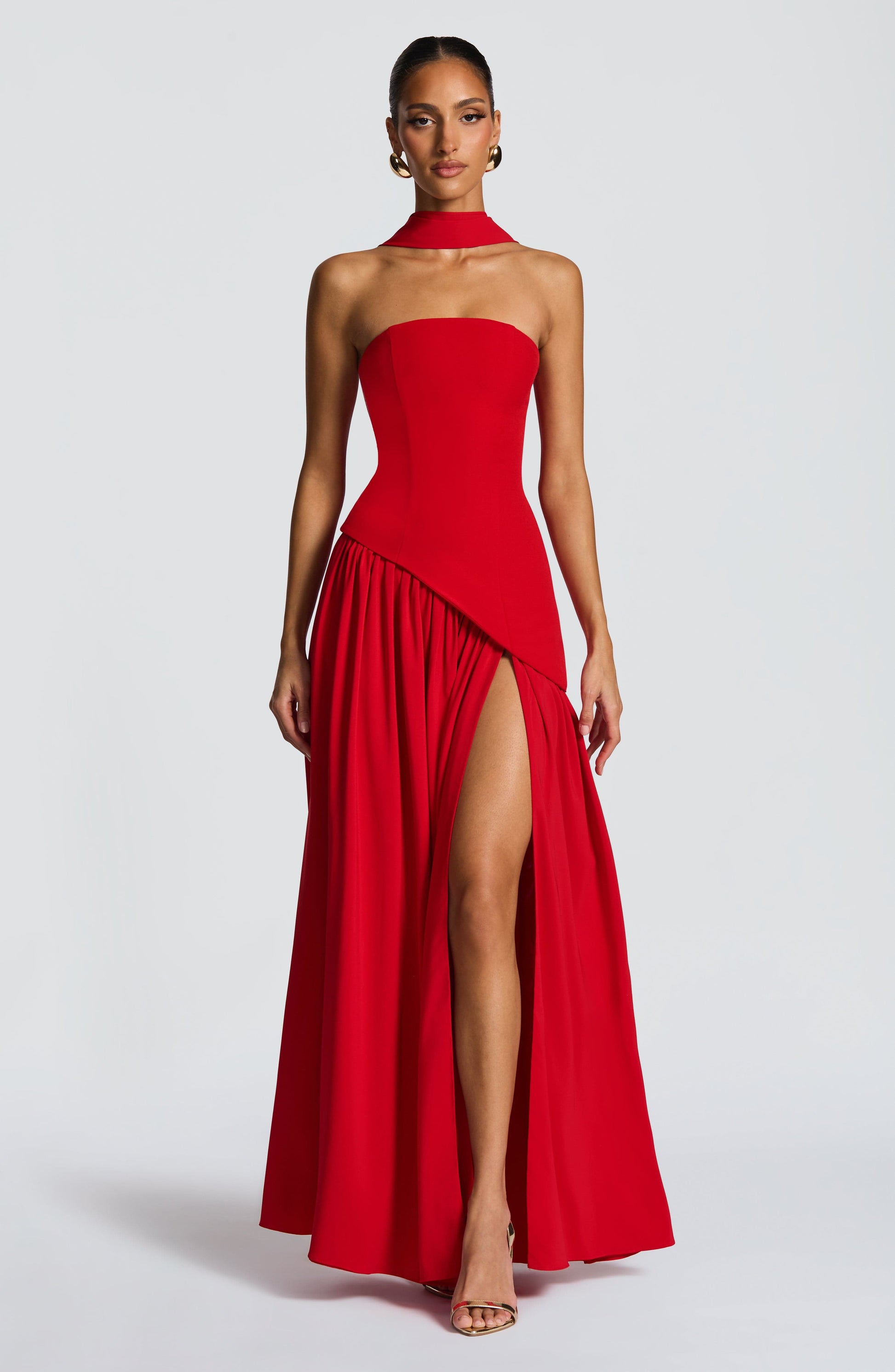 Maliyah Maxi Dress - Red Dress Fardora Premium Exclusive Design