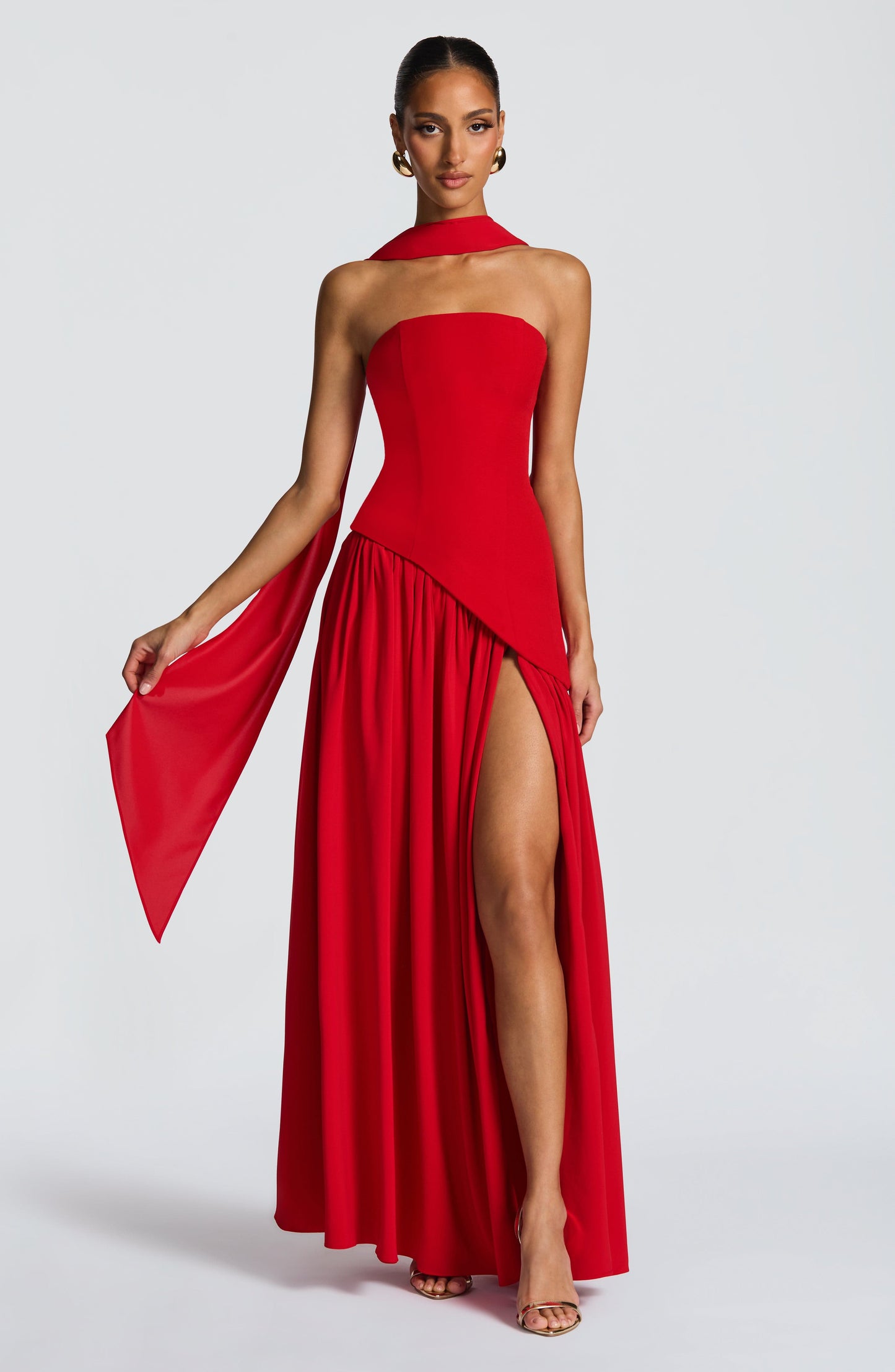 Maliyah Maxi Dress - Red Dress Fardora Premium Exclusive Design