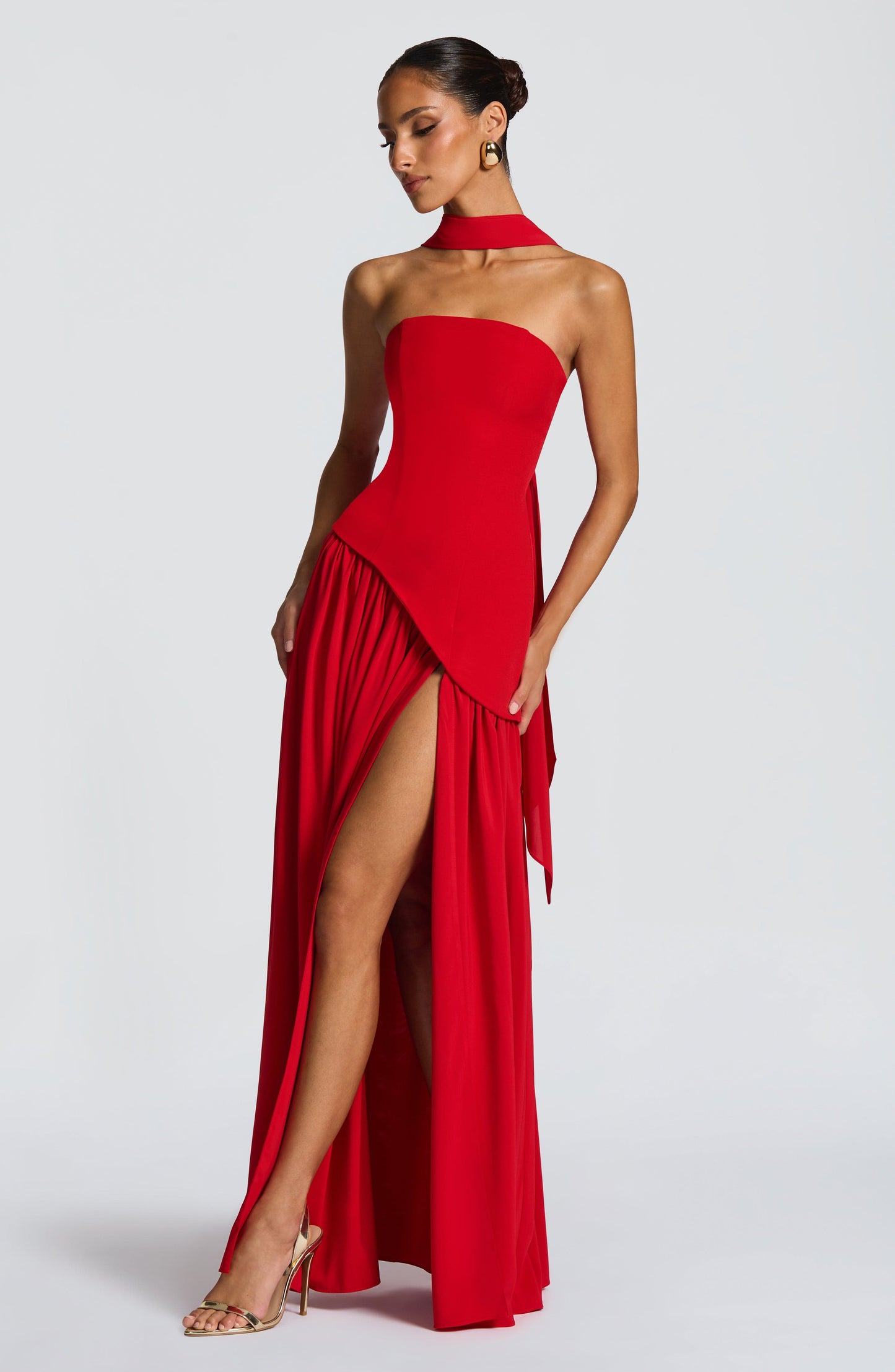 Maliyah Maxi Dress - Red Dress Fardora Premium Exclusive Design