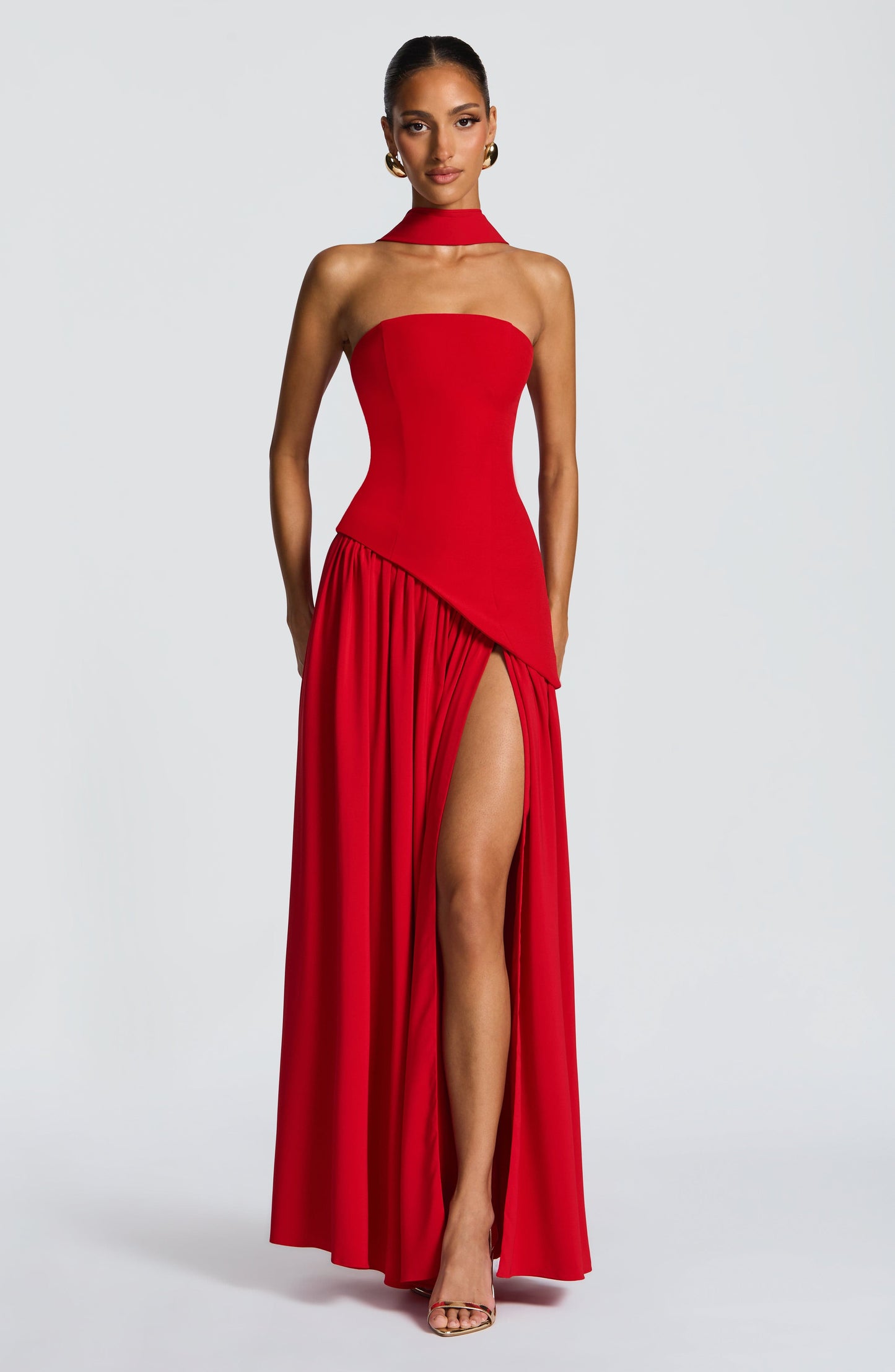 Maliyah Maxi Dress - Red Dress Fardora Premium Exclusive Design