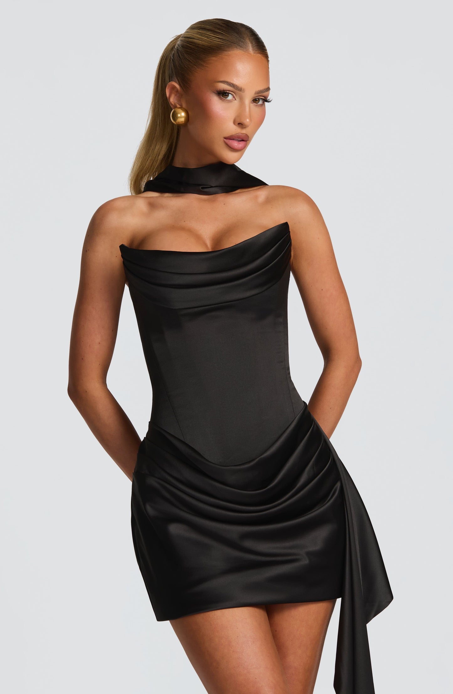 Mona Mini Dress - Black Dress Fardora Premium Exclusive Design