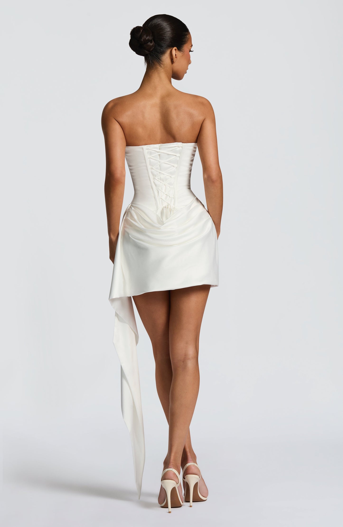 Mona Mini Dress - Ivory Dress Fardora Premium Exclusive Design